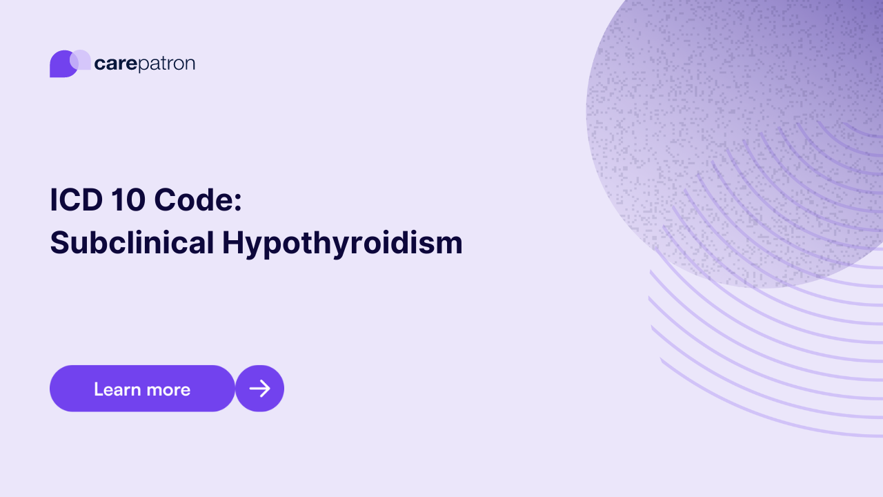 Subclinical Hypothyroidism ICD-10-CM Codes | 2023