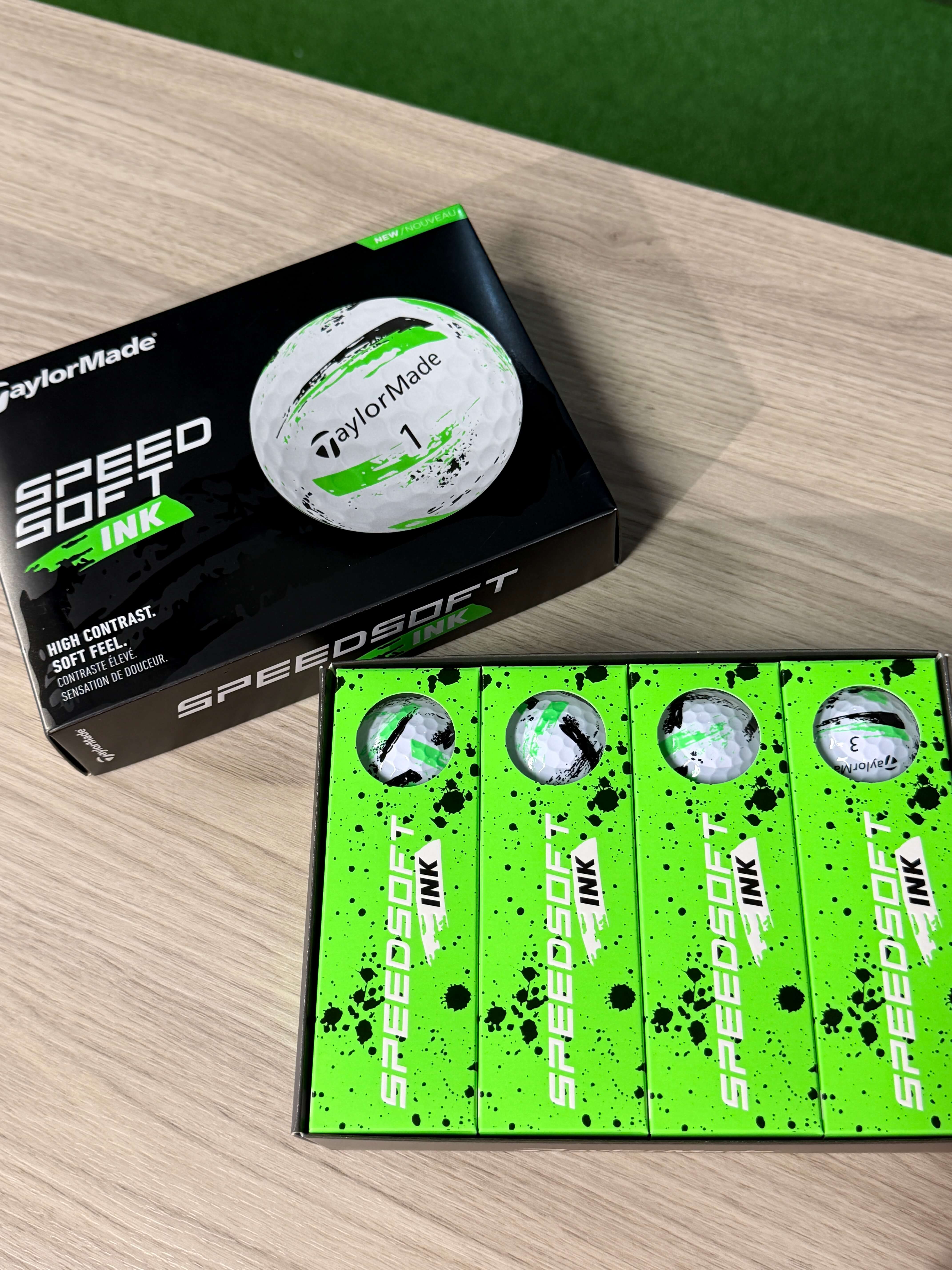 Karratha Indoor Golf TaylorMade SpeedSoft Ink Green Golf Balls