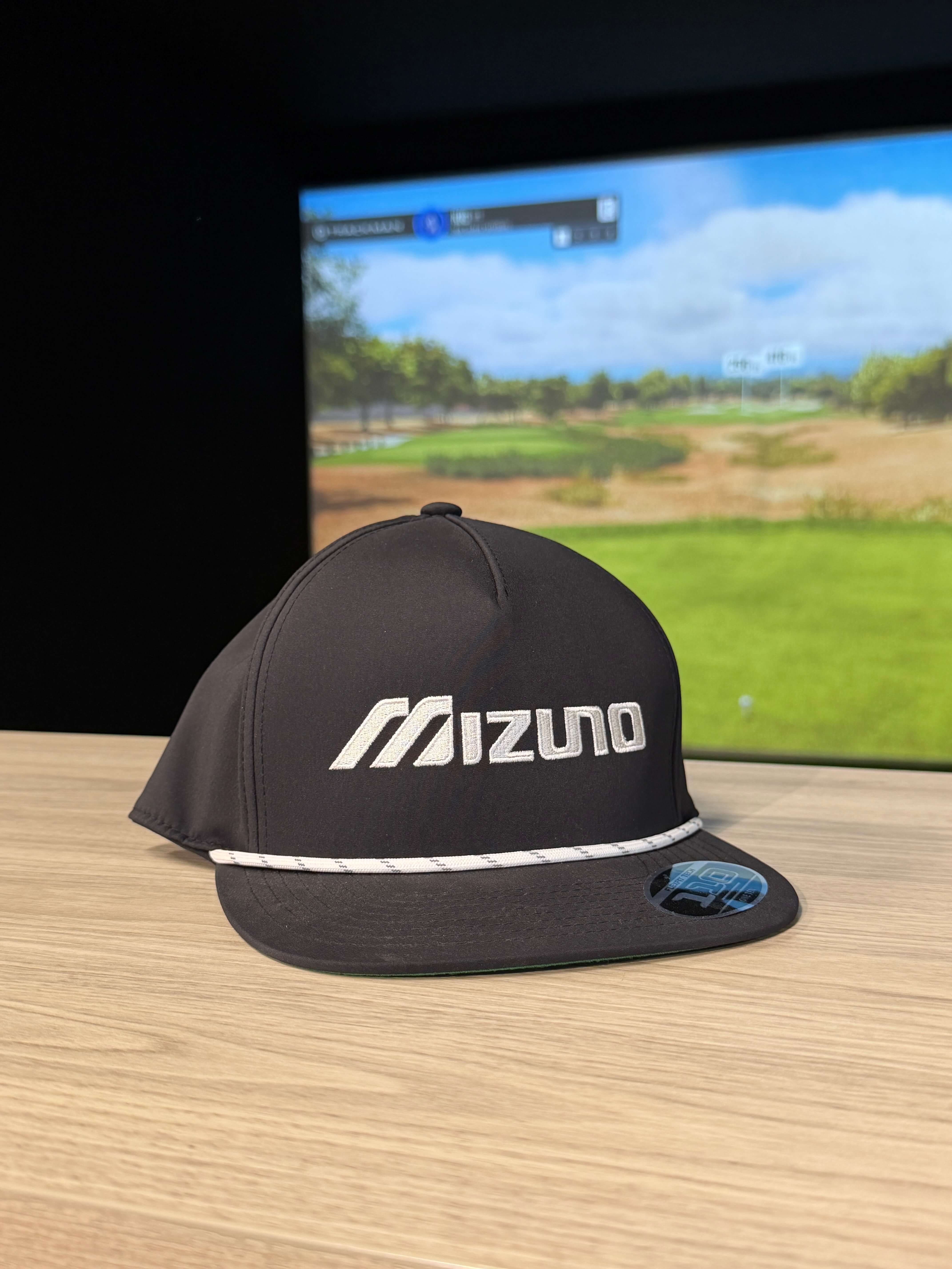 Karratha Indoor Golf Mizuno Vintage Rope Snapback Hat Black