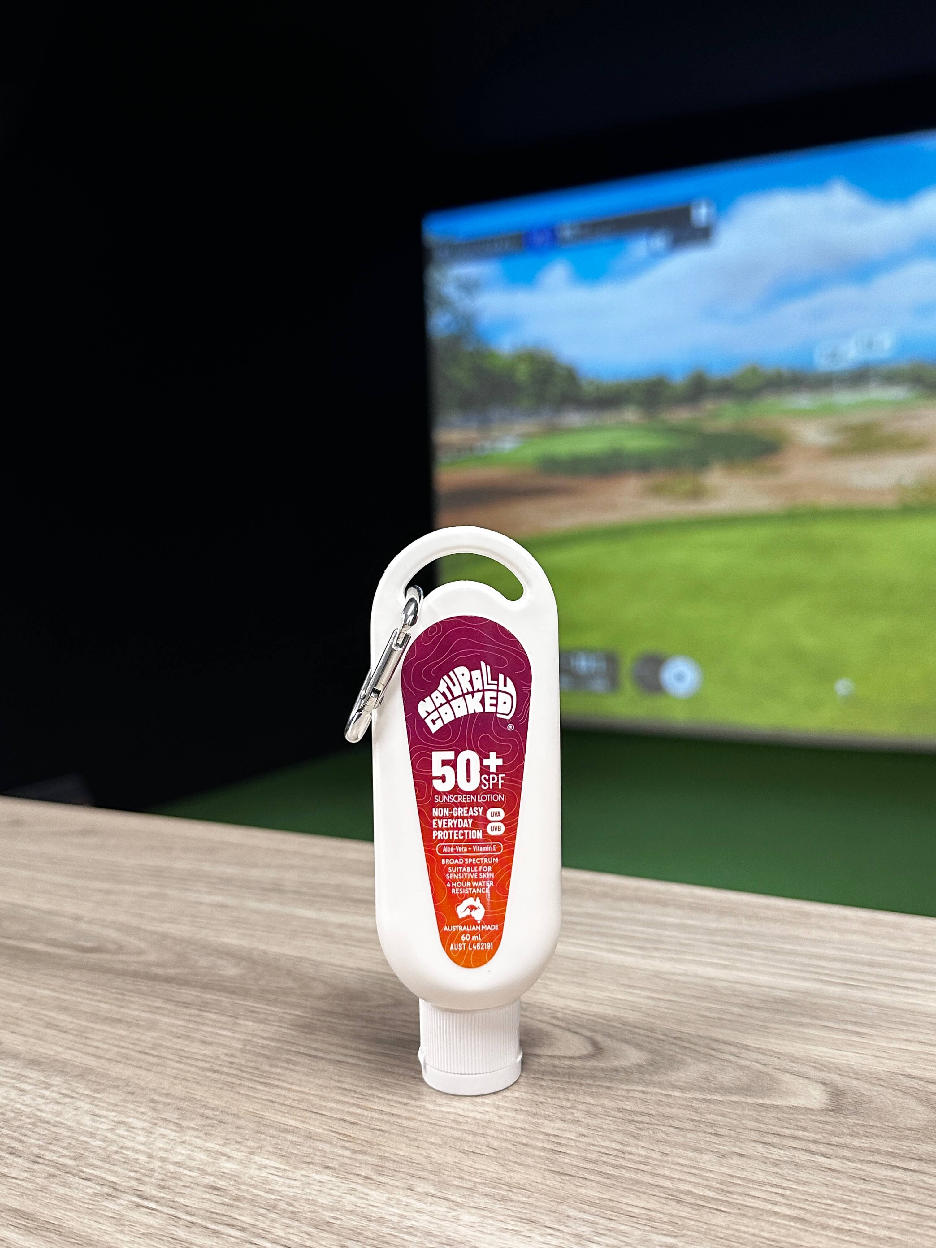 Karratha Indoor Golf Naturally Cooked SPF50+ Sunscreen- 150ml / 60ml 