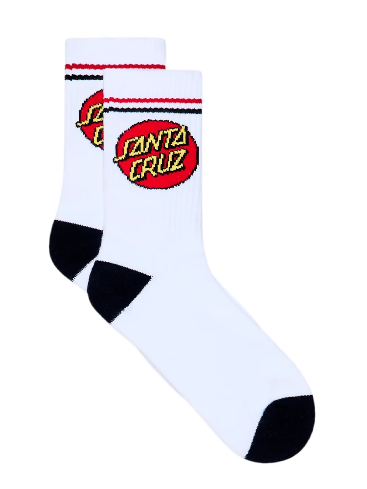 Karratha Indoor Golf Malbon x Santa Cruz Crew Socks White