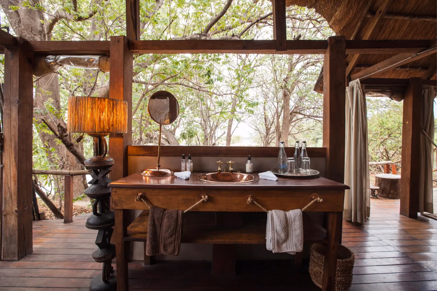 Bathroom overlooking river