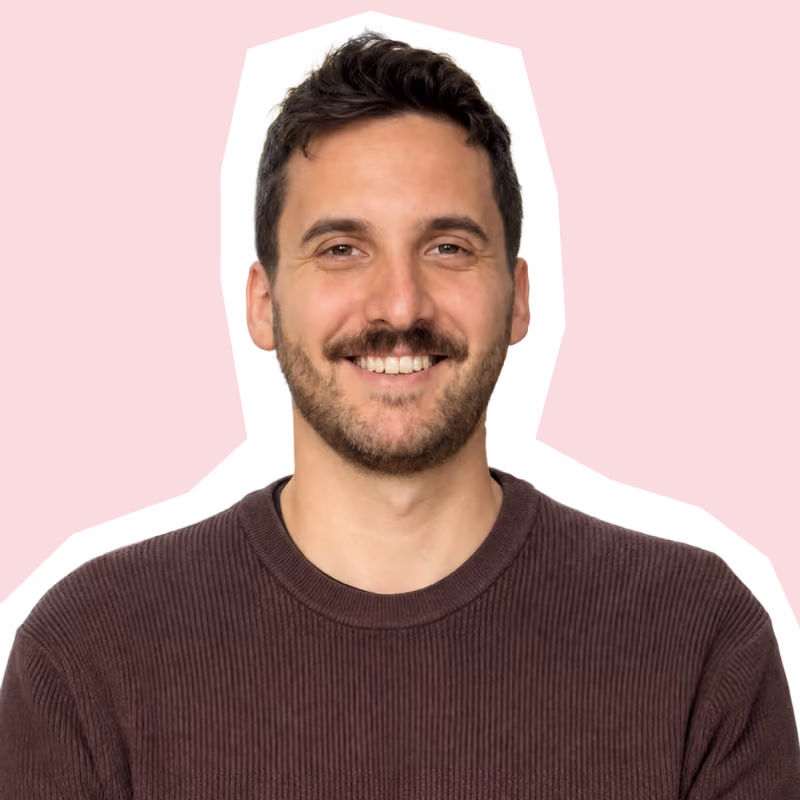 Mario Schneller, Co-Founder and CPO of koorvi, smiling in brown pullover