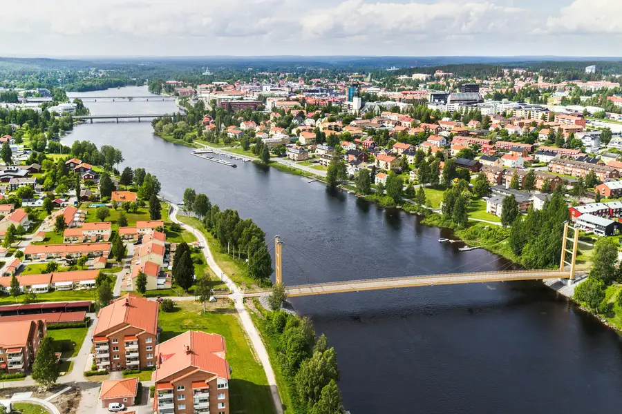 Vy över Skellefteå