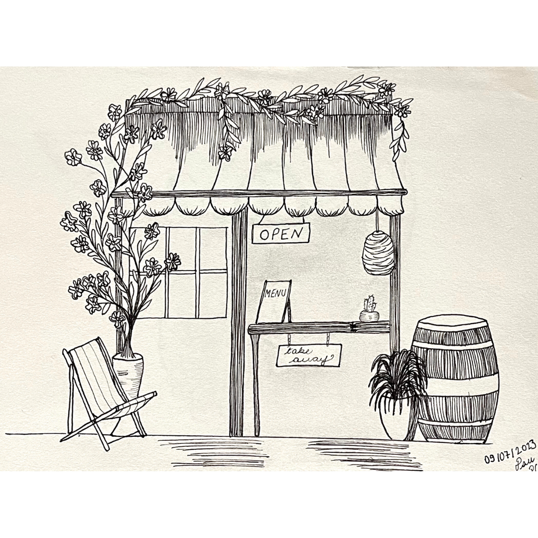 Dessin façade magasin