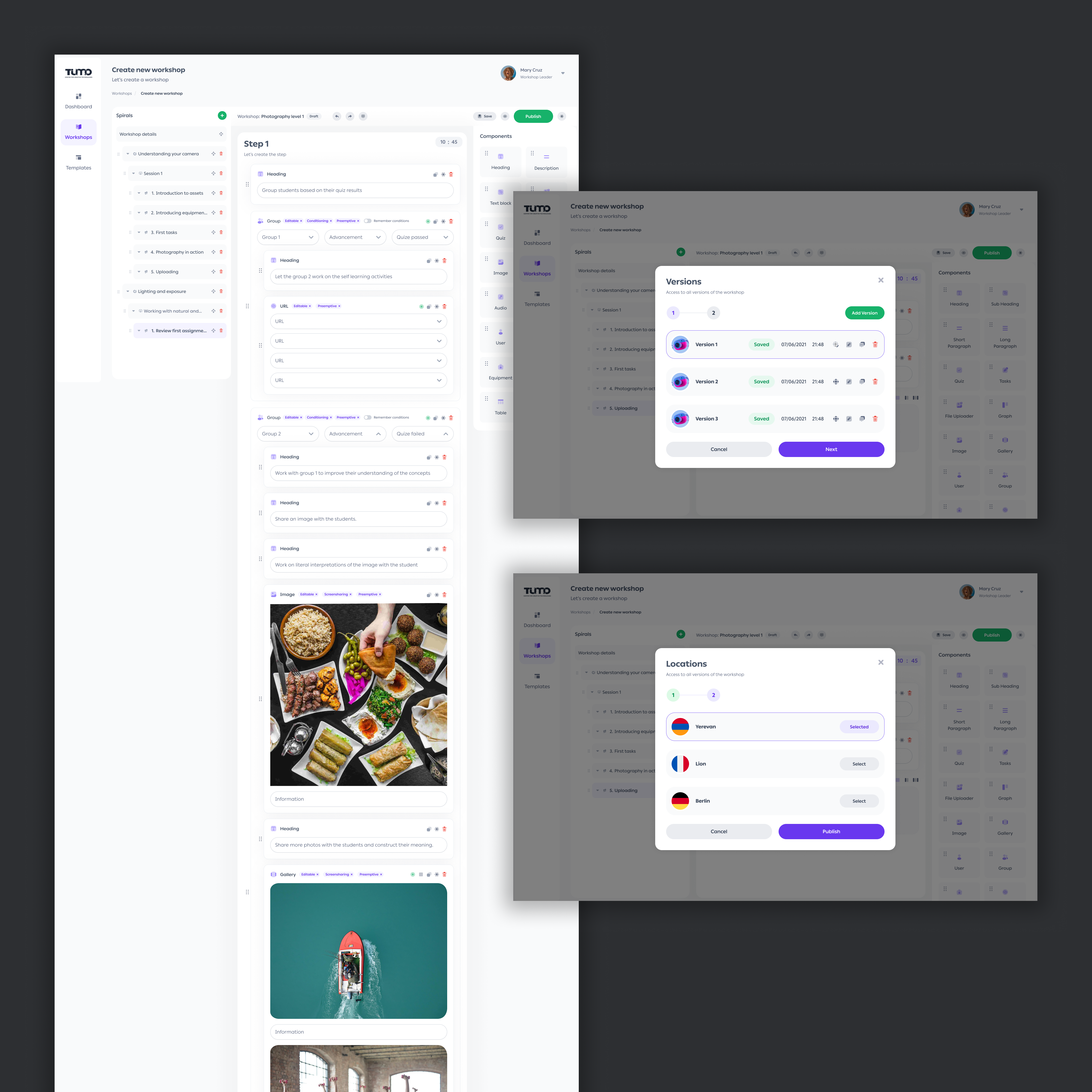 Versioning and locations — publishing to campuses