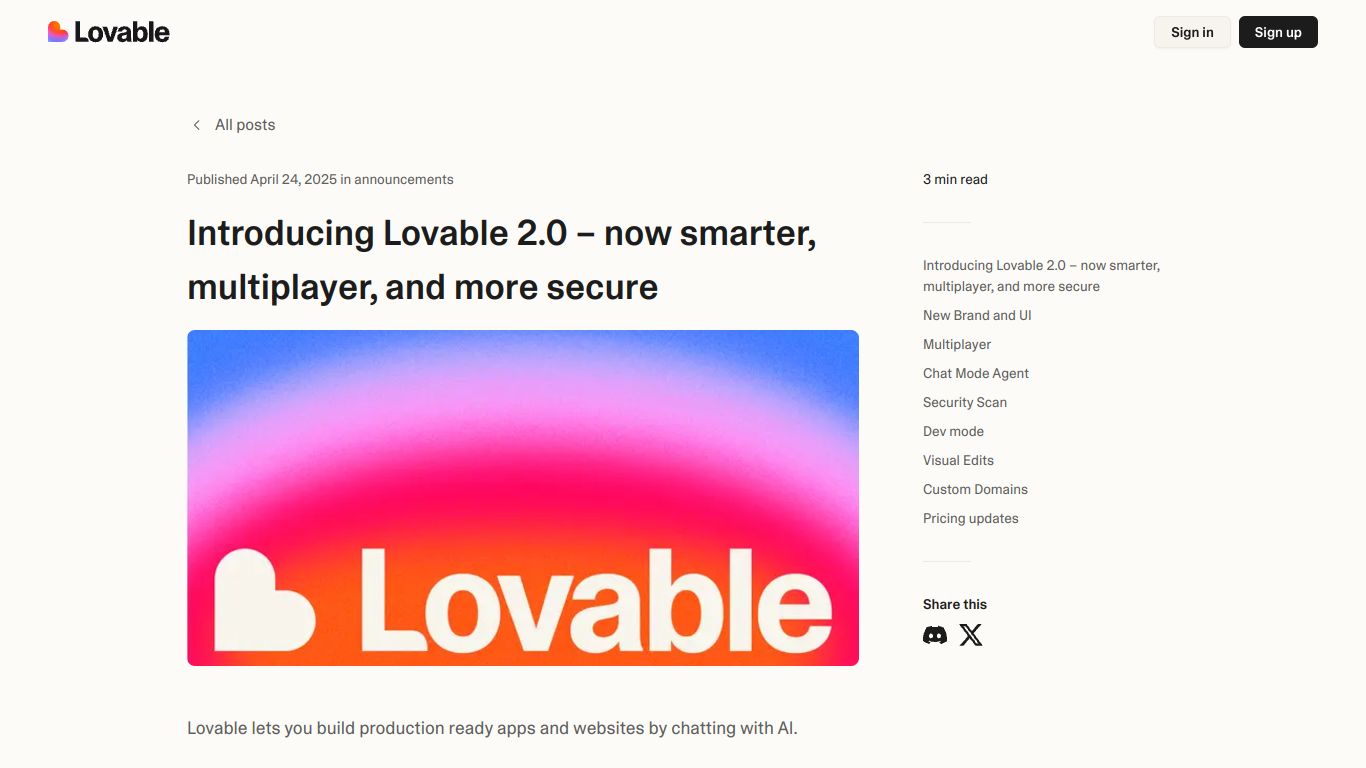 Lovable 2.0 logo