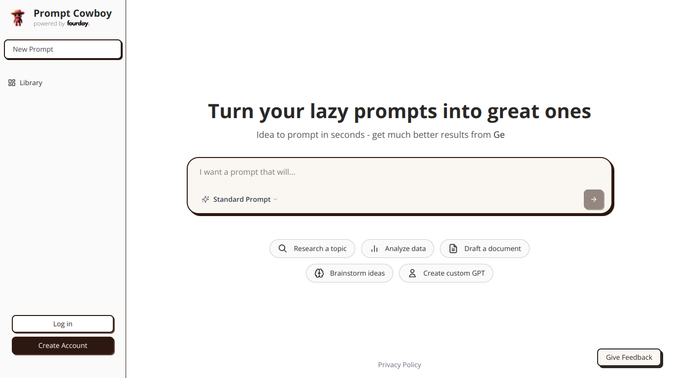 Prompt Cowboy logo