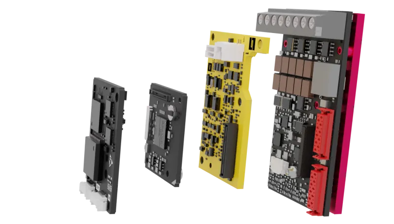 a group of different types of electronic components