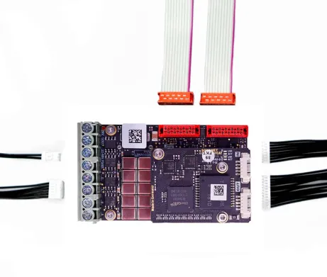 a close up of two wires connected to a board