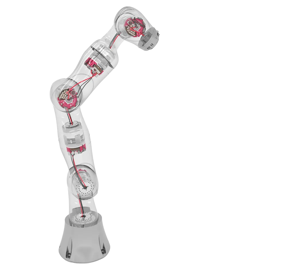 a mechanical arm with two gears attached to it