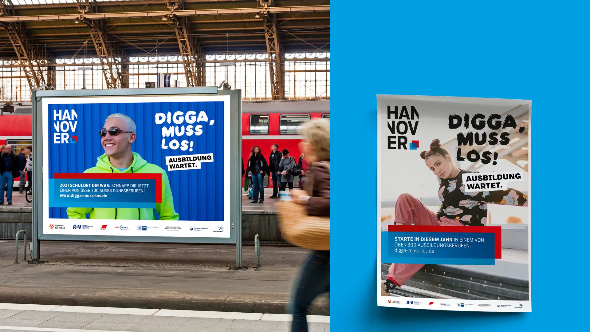 OOH Kampagne und Plakatkampagne von Digga Muss Los