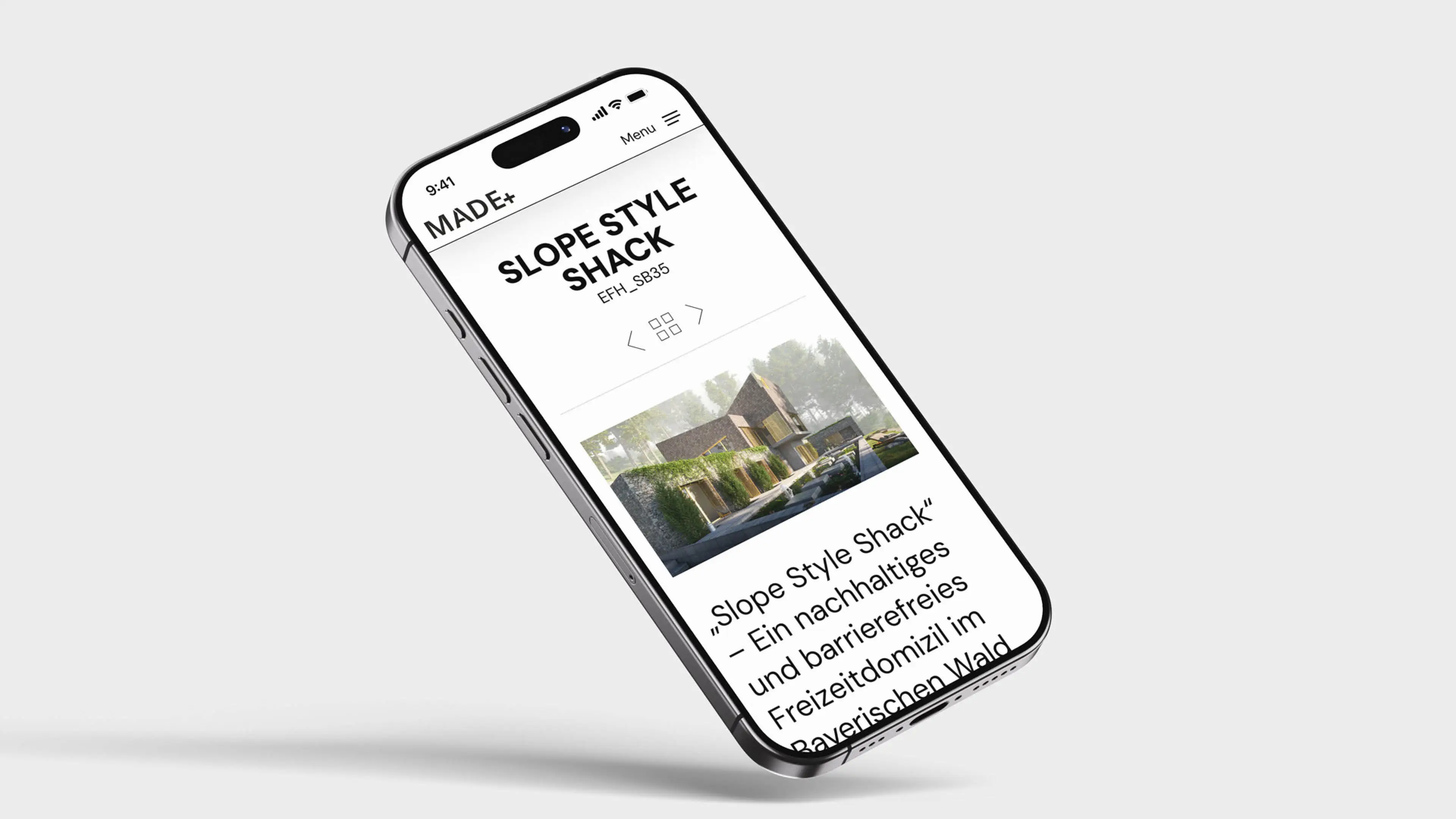 Mockup eines Iphones, das eine Unterseite zeigt