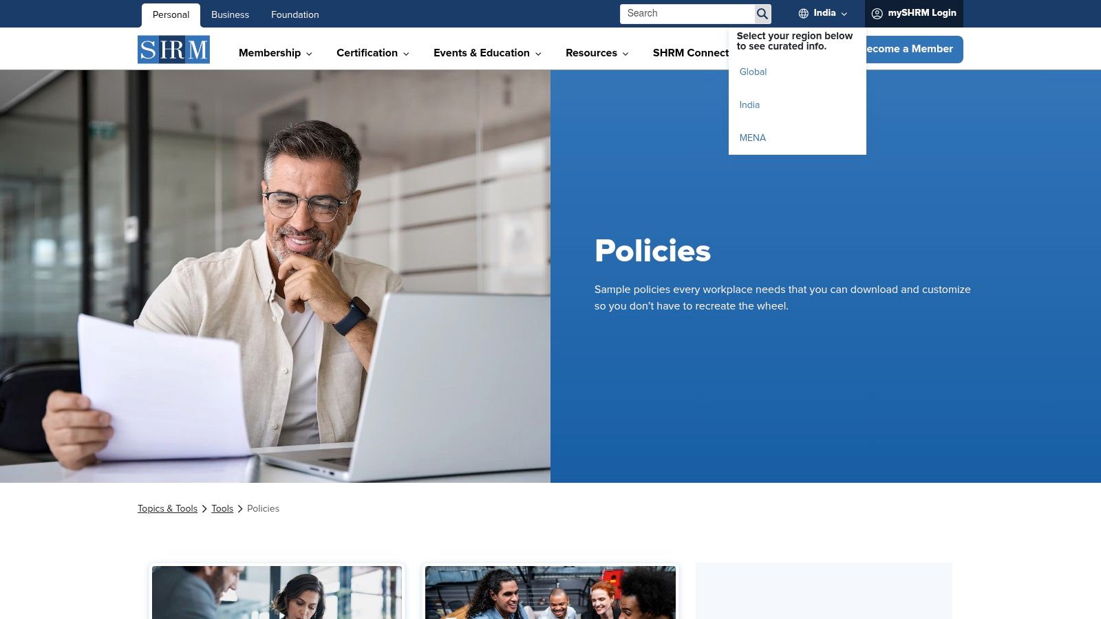SHRM – Model Policies Library (membership)