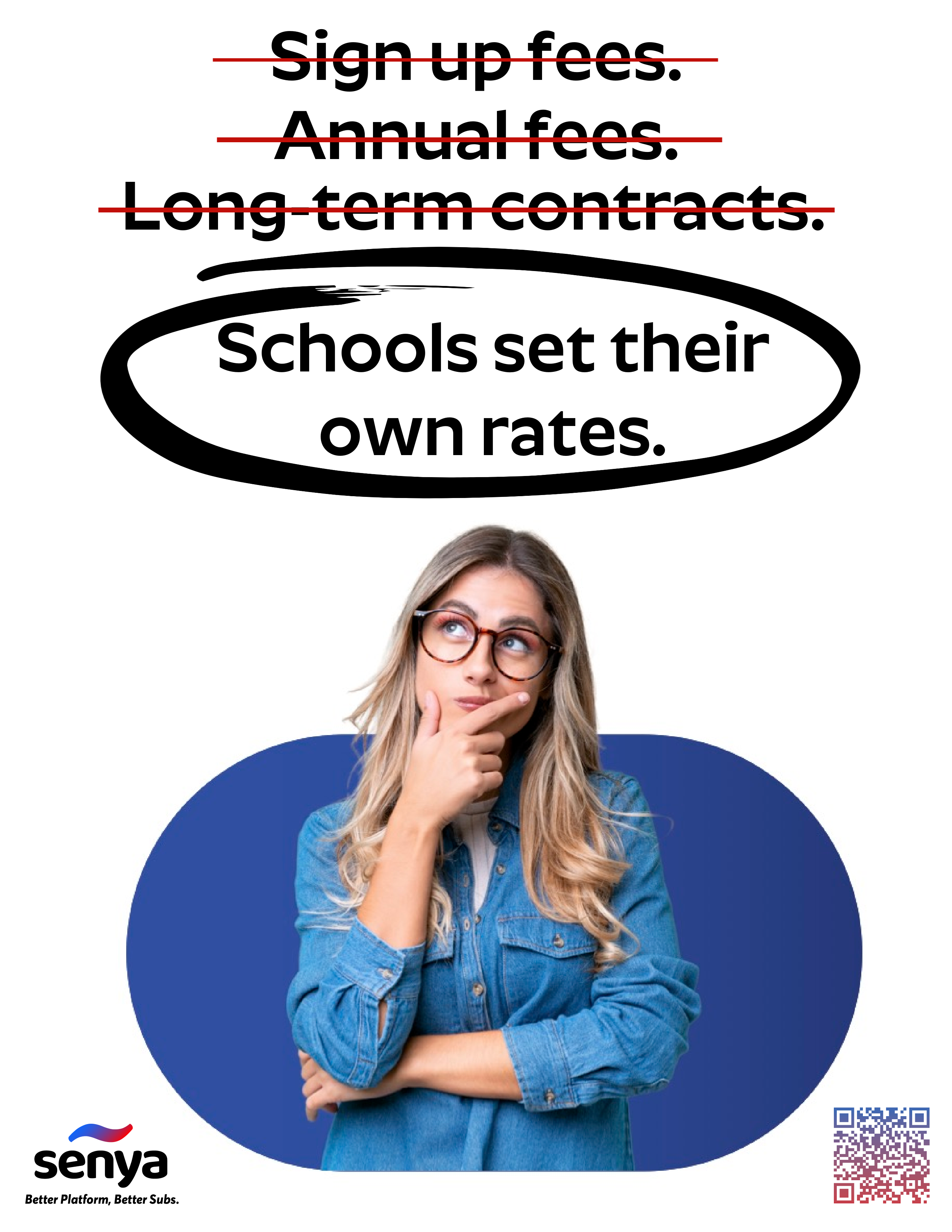 No fees, no contracts