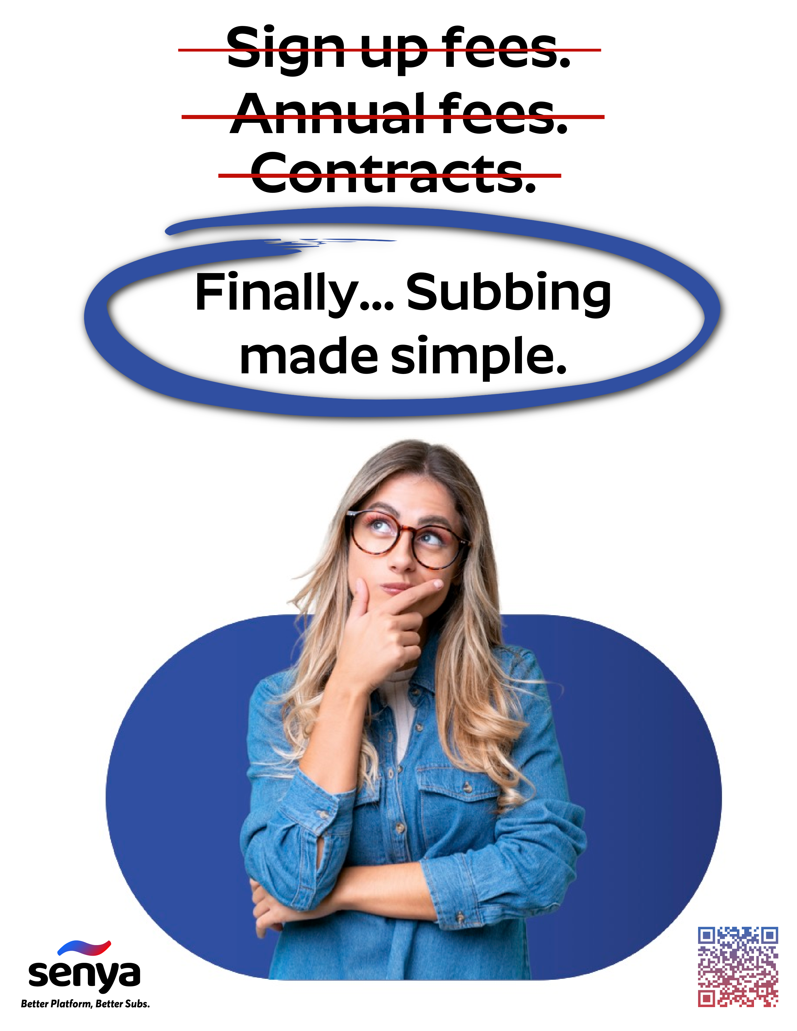 No fees, no contracts