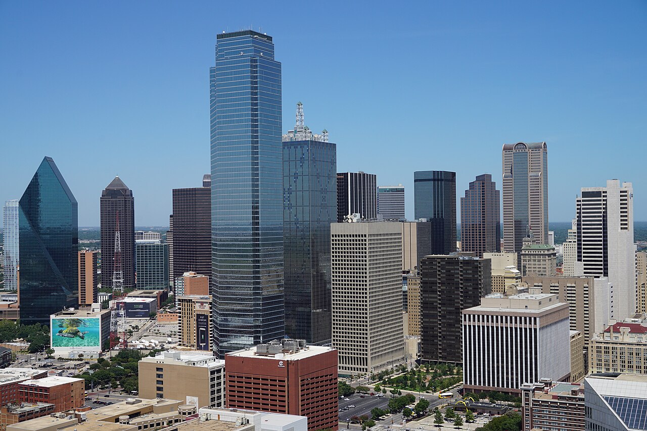 view of Dallas, Texas; image attribution: Wikimedia Commons