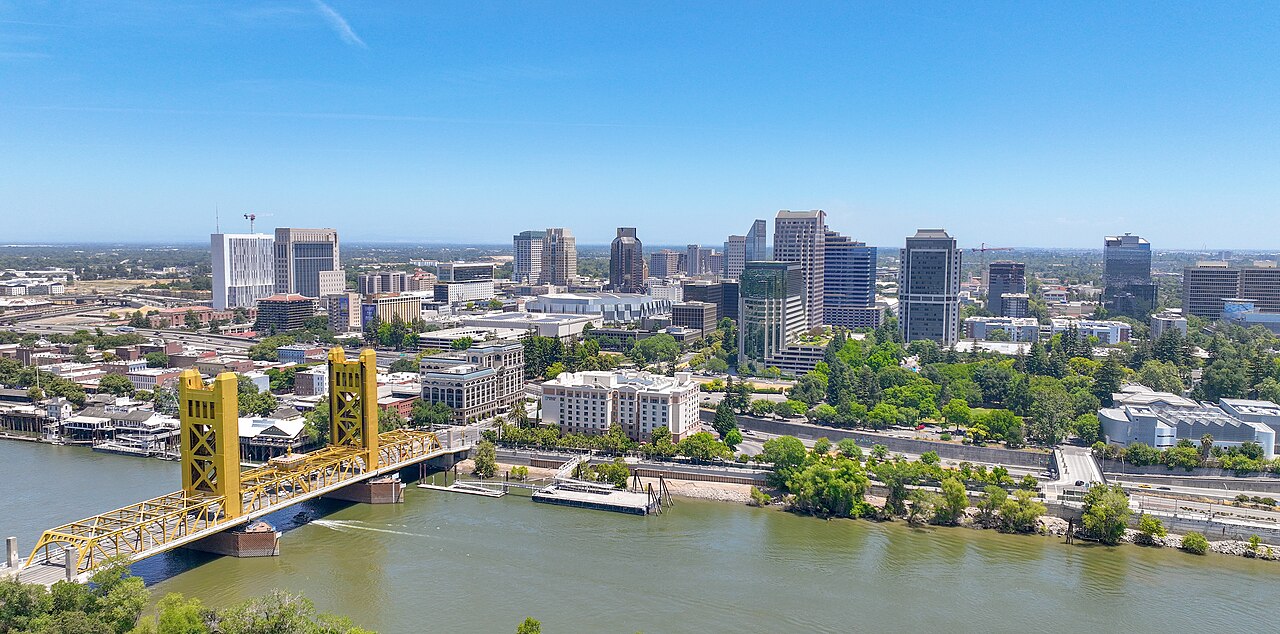 View of Sacramento, California; image attribution