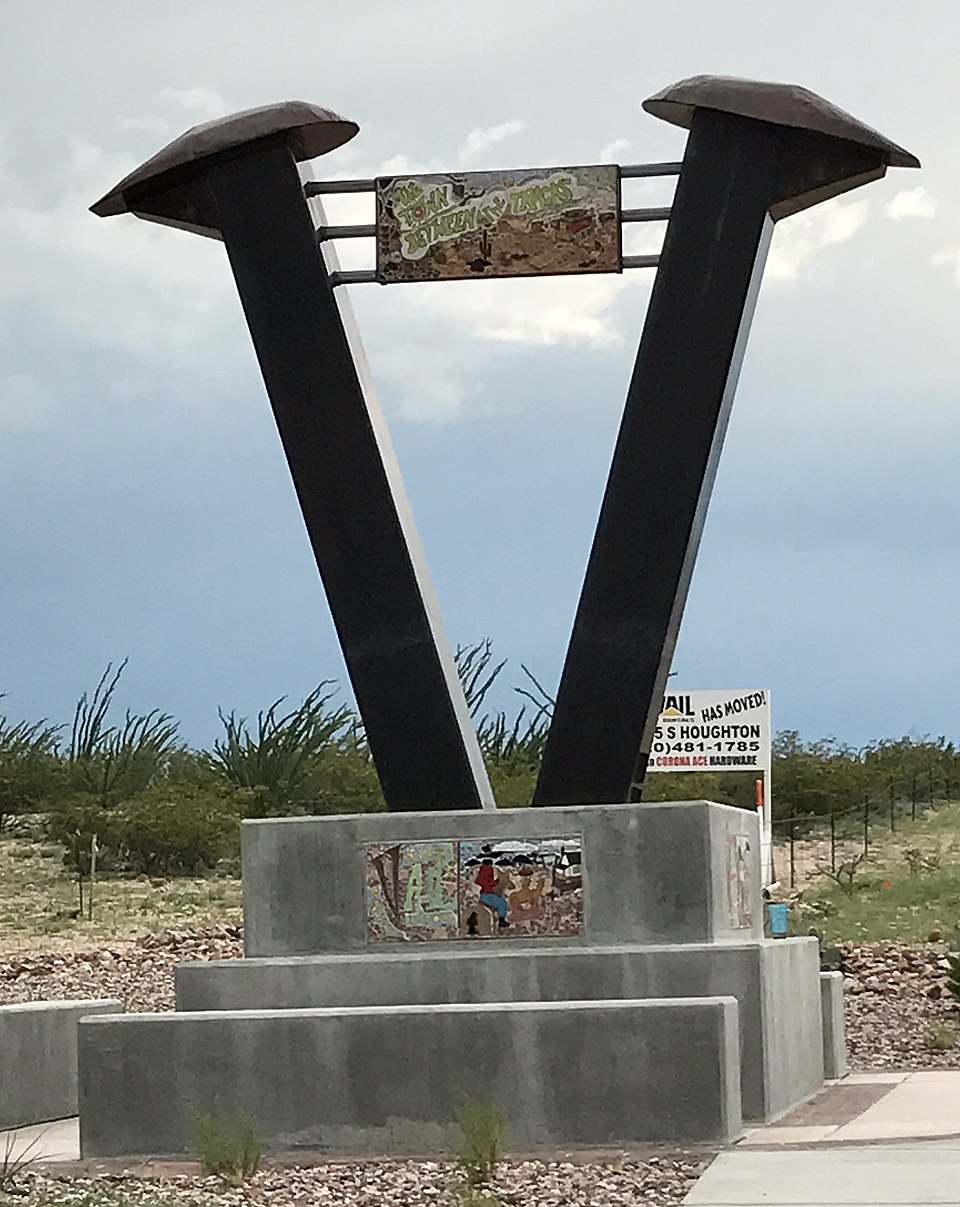 The town sign in Vail, Arizona