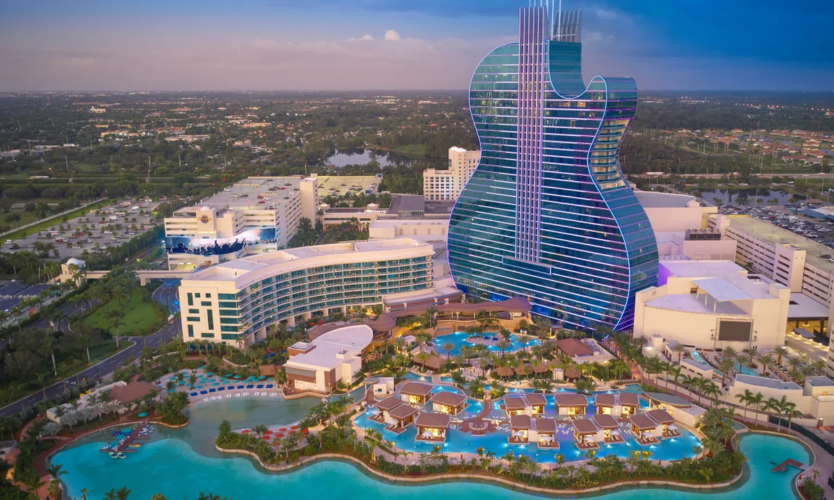 photo of the Hard Rock Cafe in Hollywood, FL; image attribution The Guardian