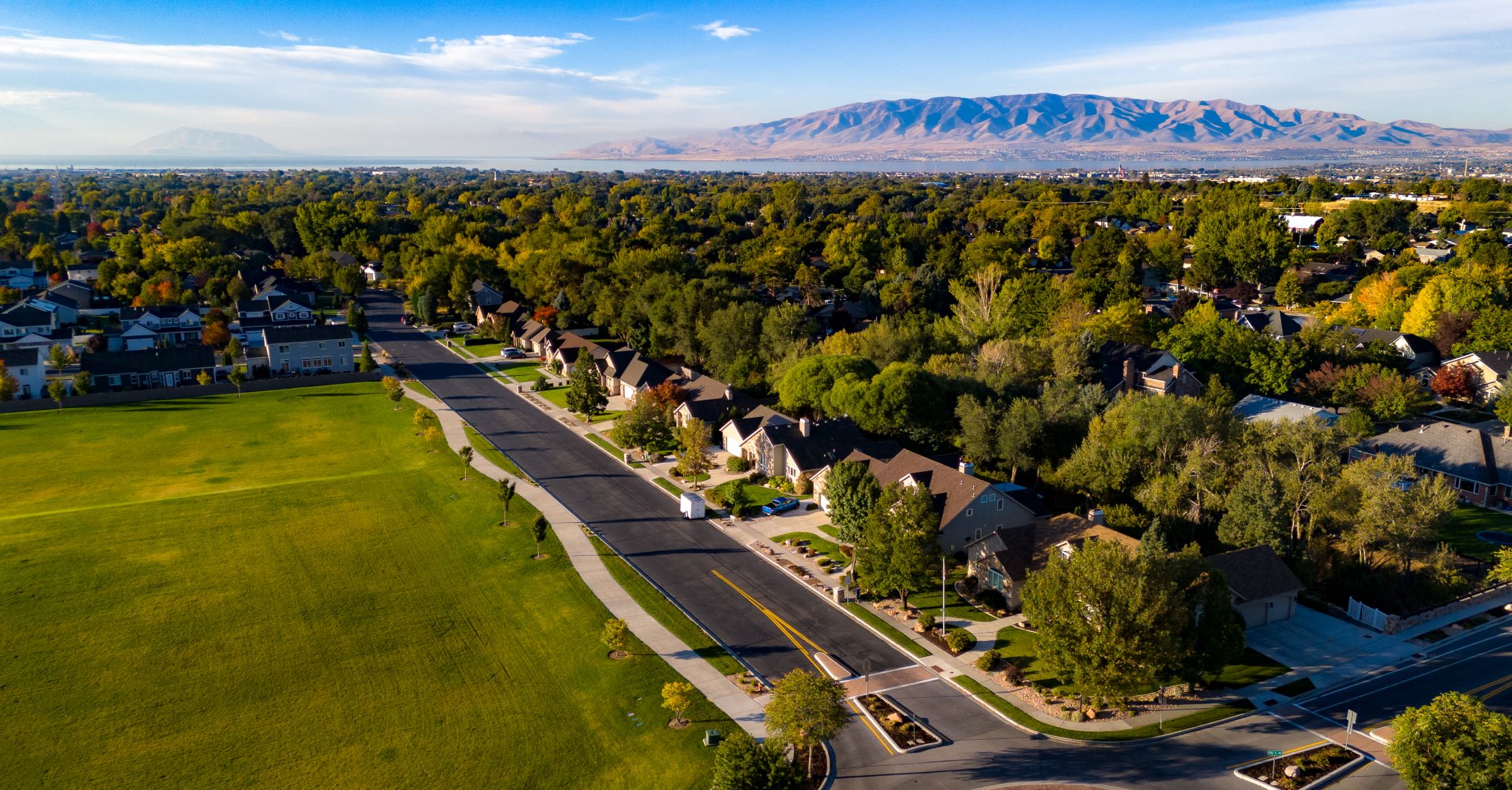 aerial view of American Fork, UT; image attribution city of American Fork