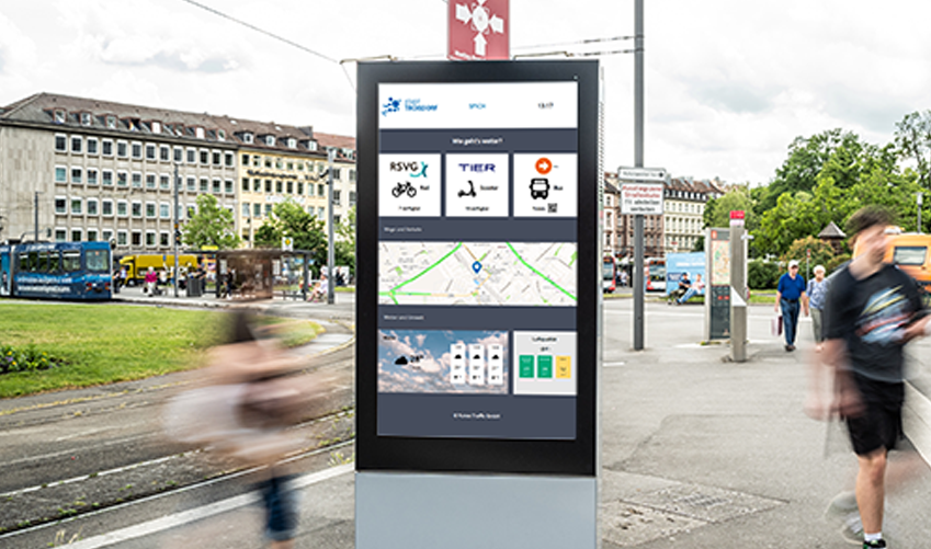 Bahnhof in Toirdorf mit City Dashboard Stele