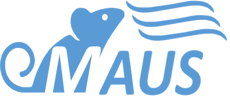 MAUS Projekt Logo, blau