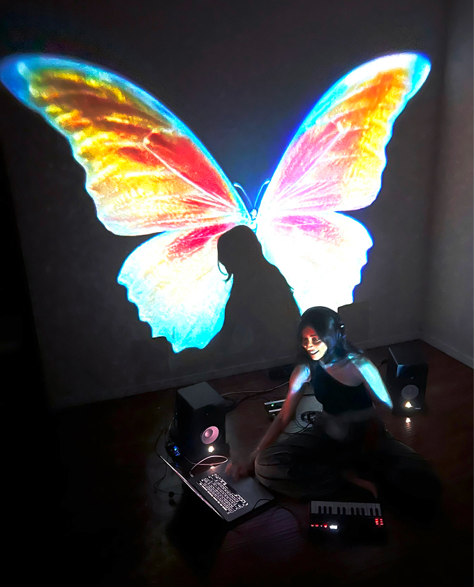 Social post of butterfly