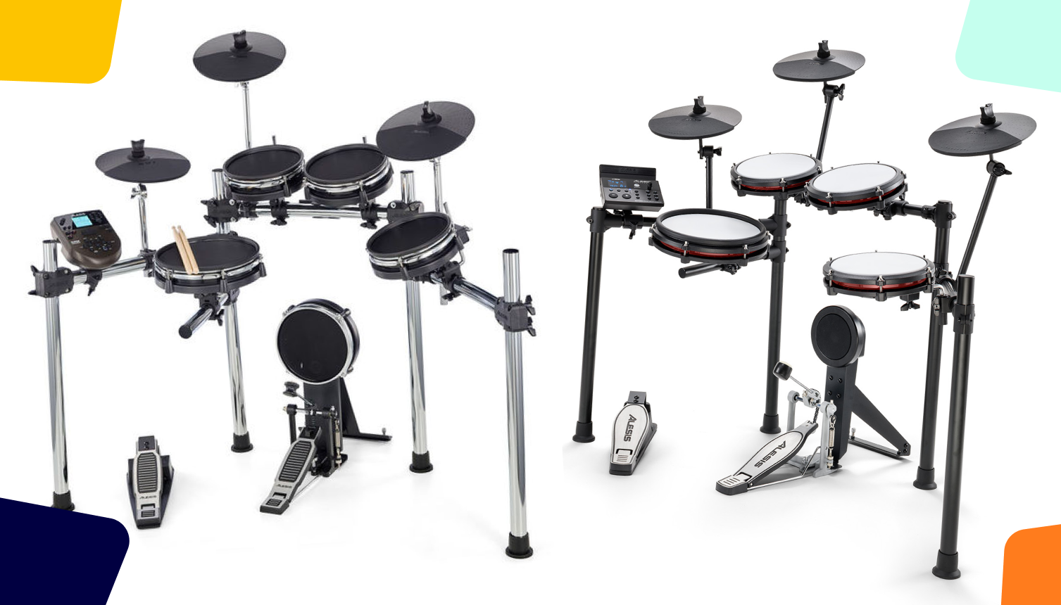 Képek a bérelhető Alesis Surge Mesh és Nitro Max elektromos dobokról