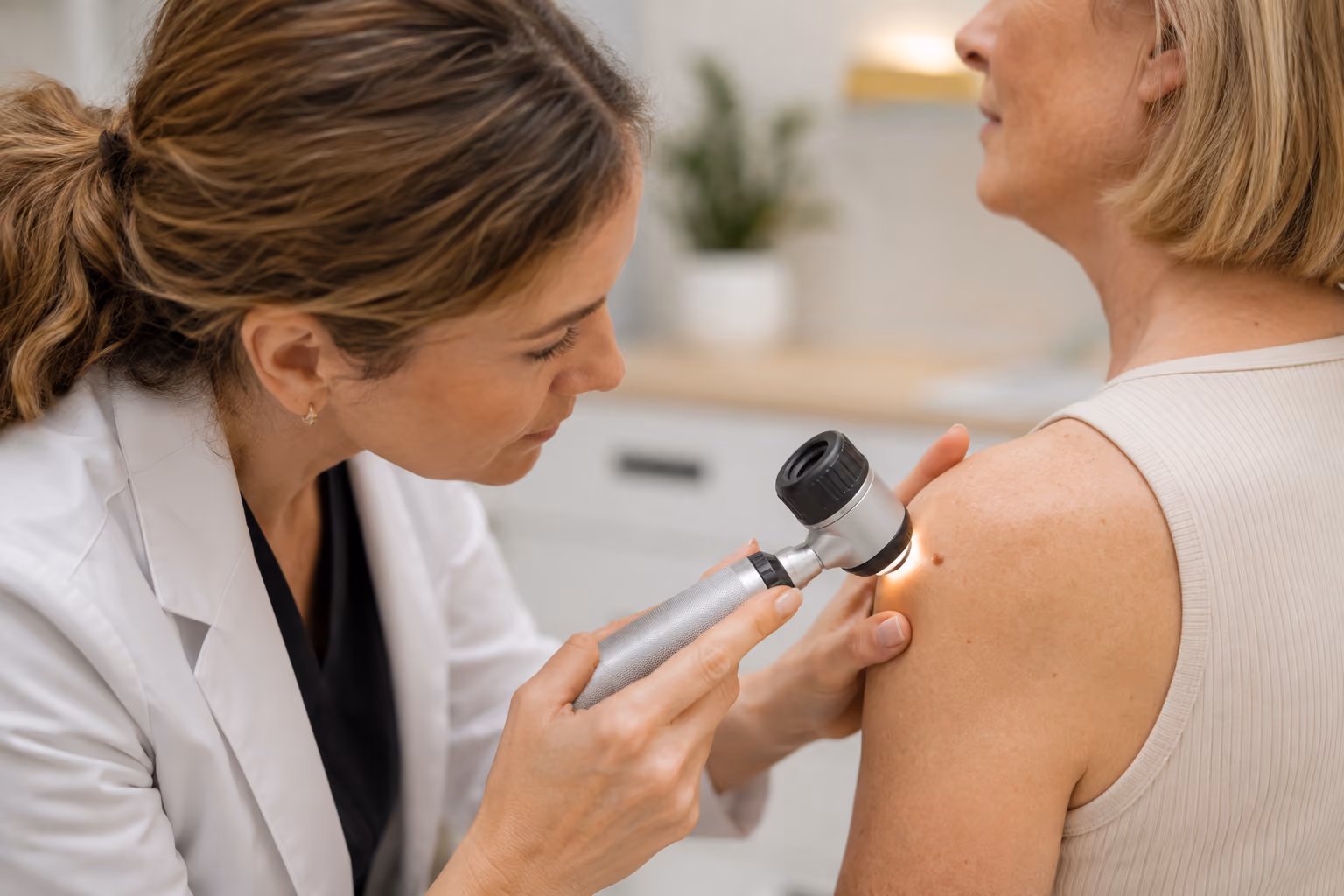 Woman representing medical dermatology care in Mukilteo, Washington.