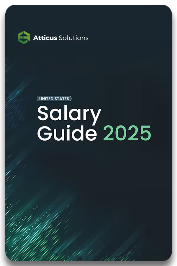 United States Salary Guide 2025 by Atticus Solutions features insights and salary comparisons on NetSuite Staffing, Remote Staffing, ERP Staffing, and IT Staffing rates of remote talents in the Philippines versus local US fees.