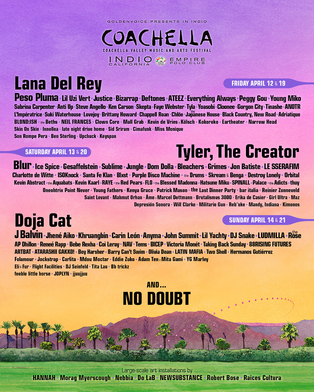 Coachella lineup poster