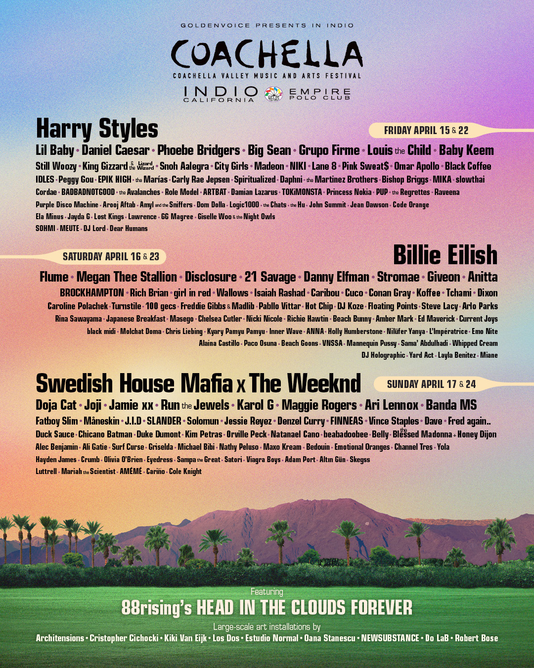 Coachella lineup poster