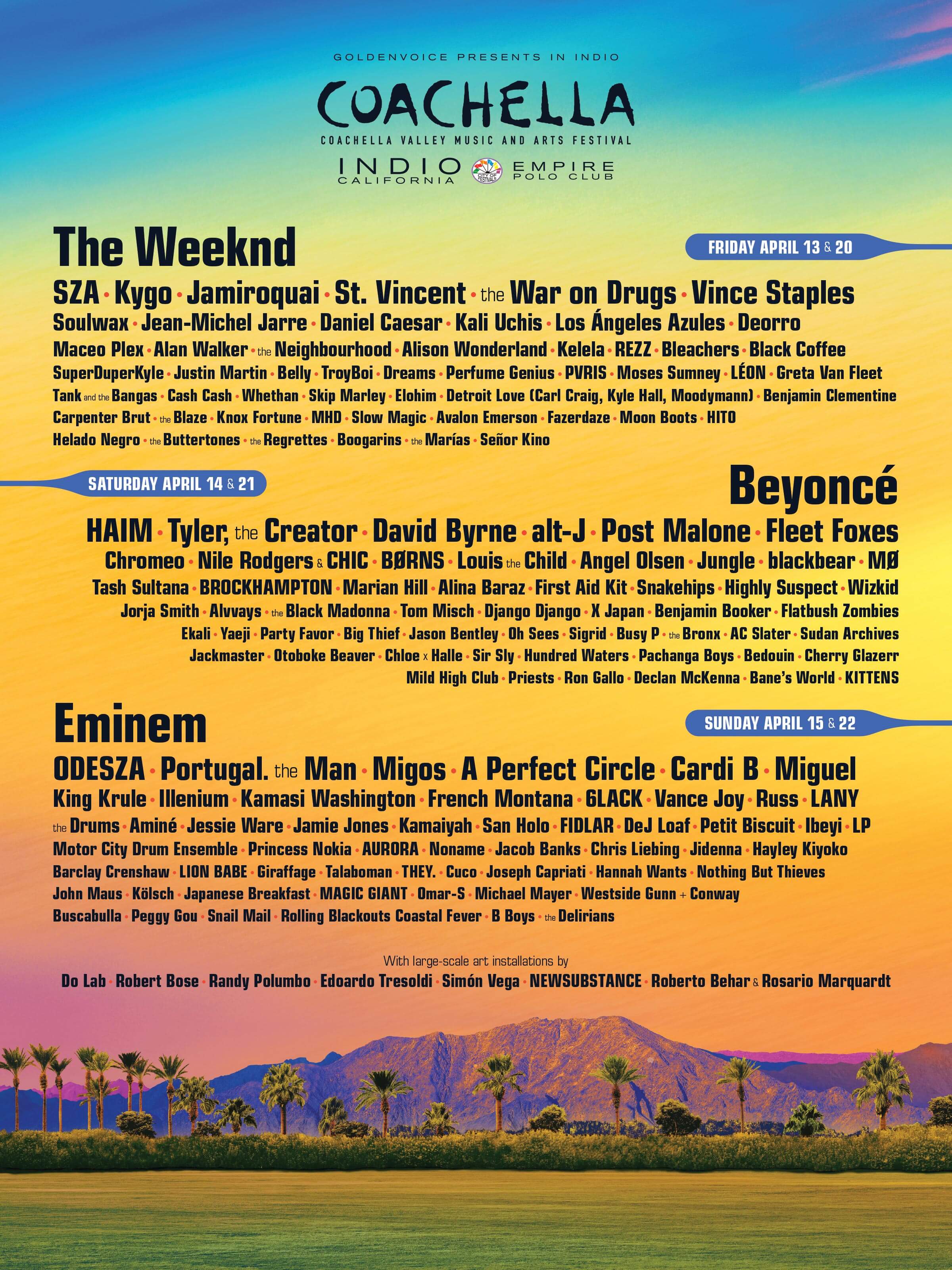 Coachella lineup poster