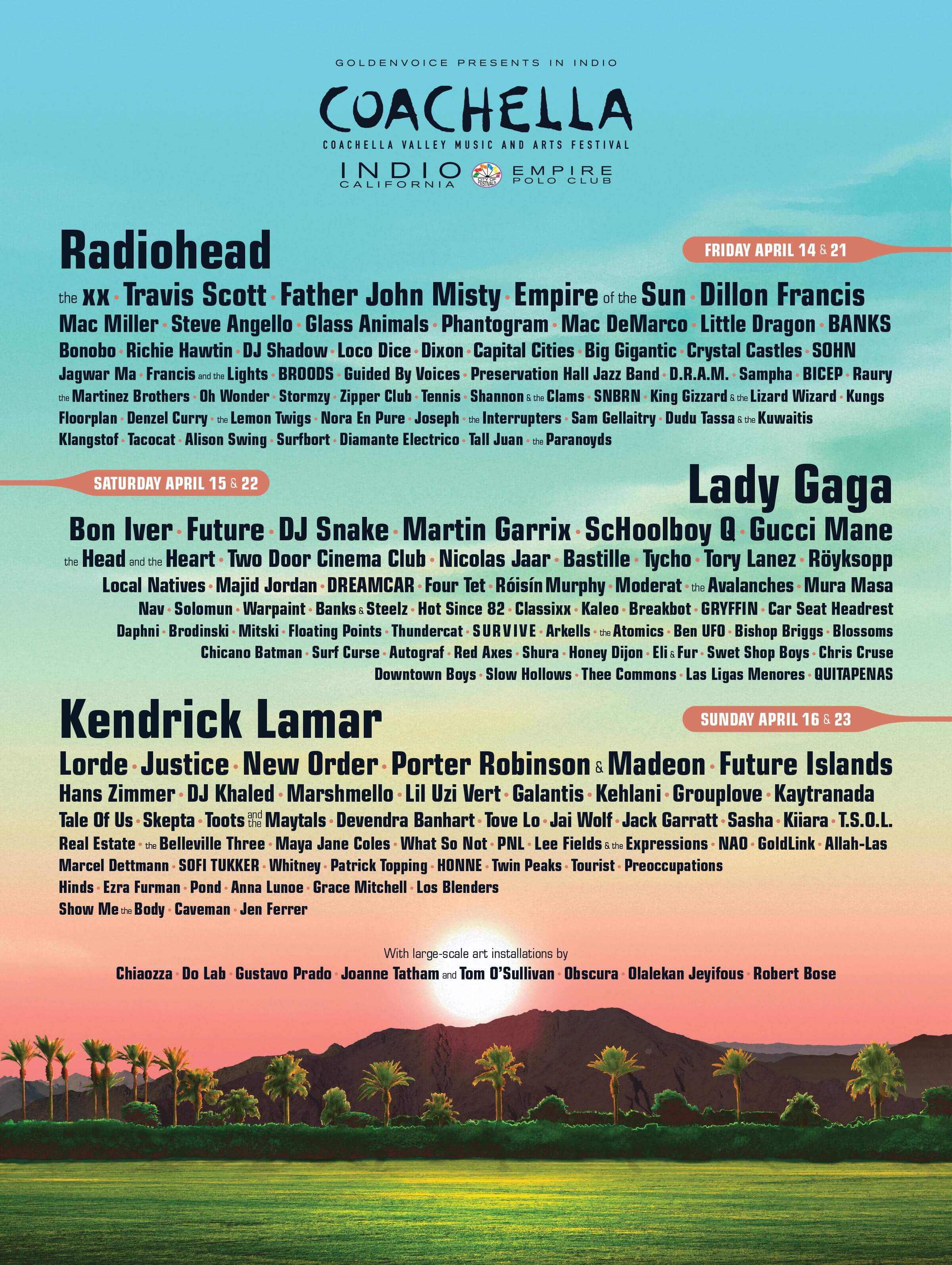 Coachella lineup poster