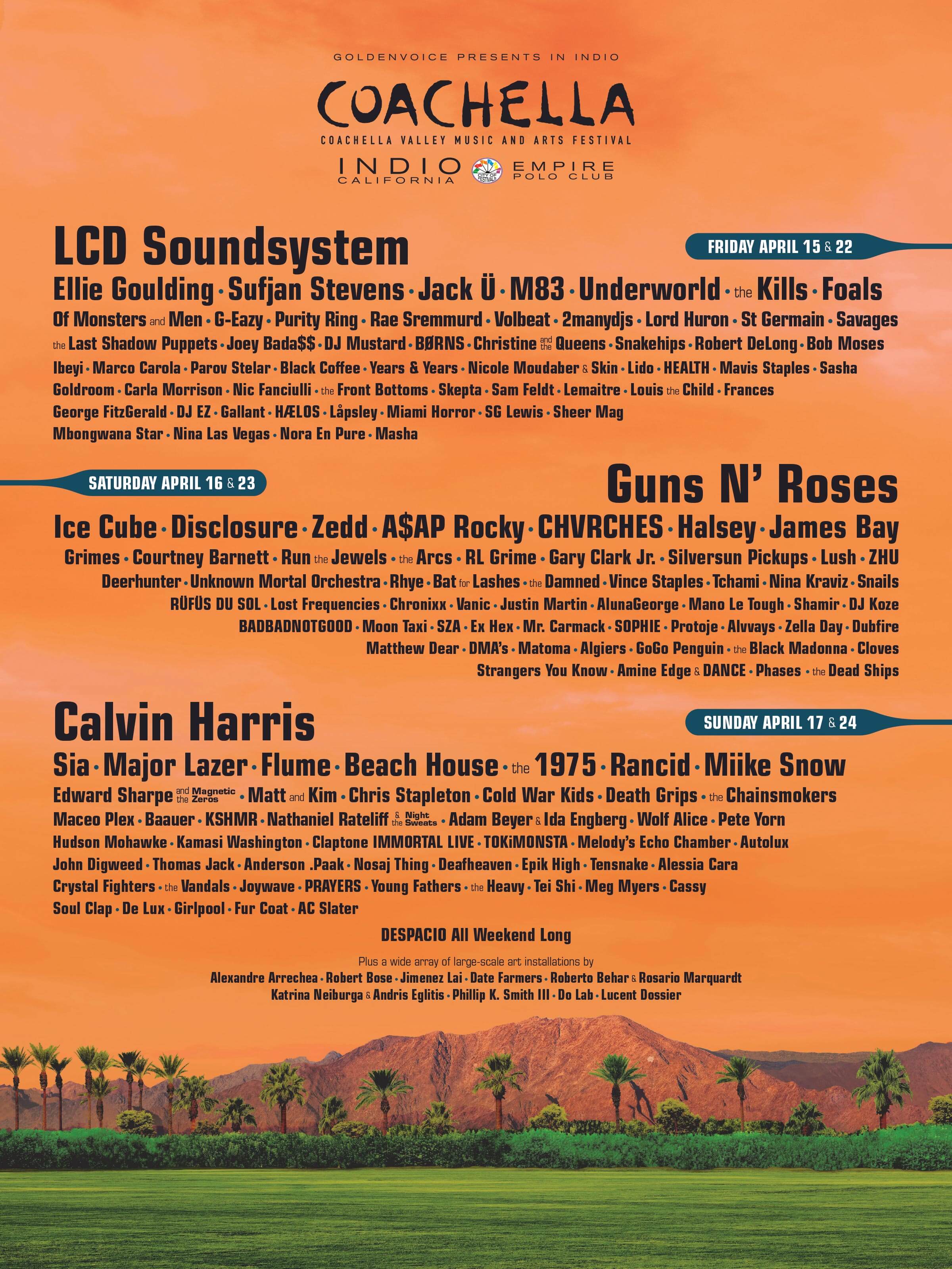 Coachella lineup poster