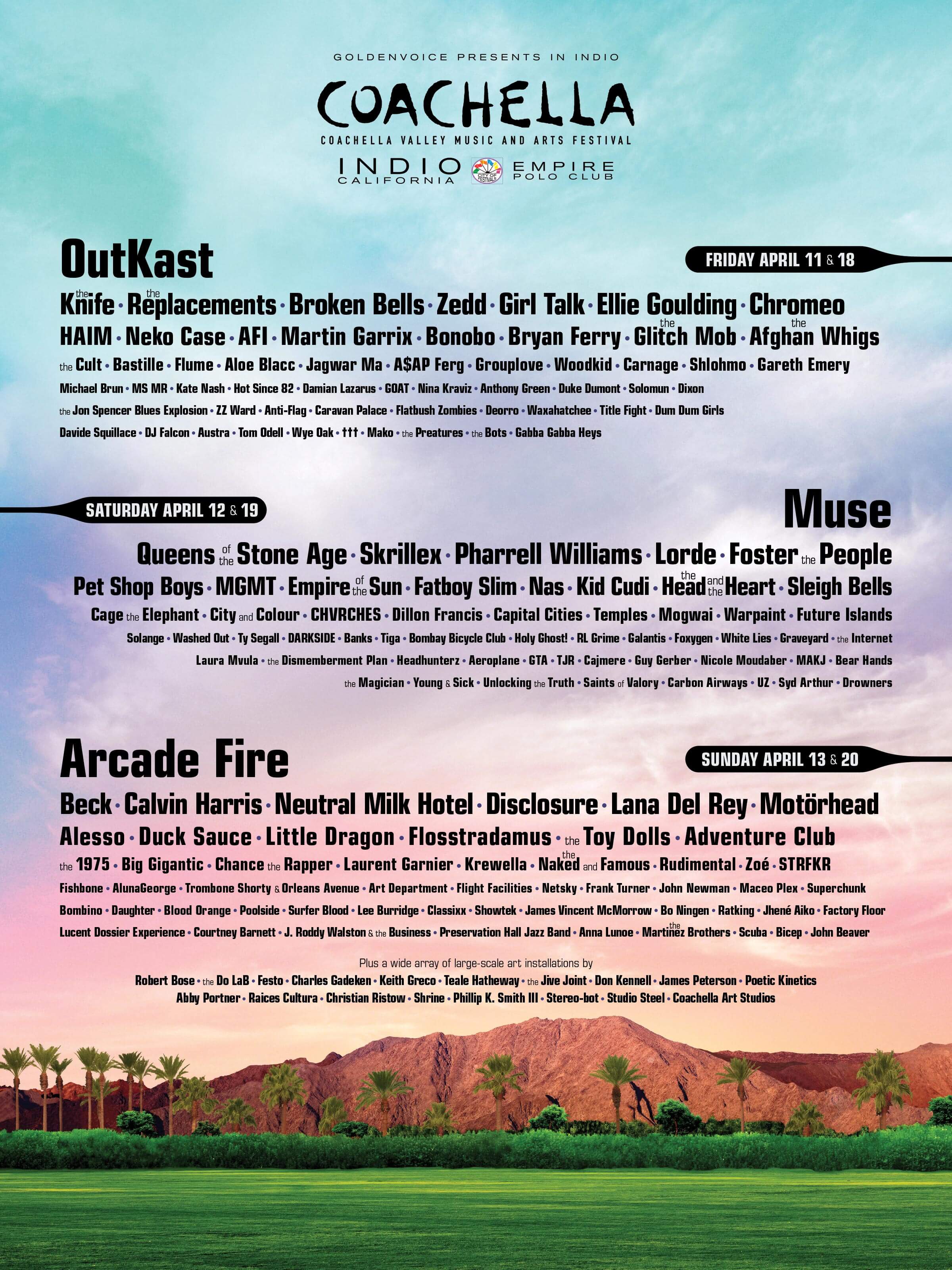 Coachella lineup poster