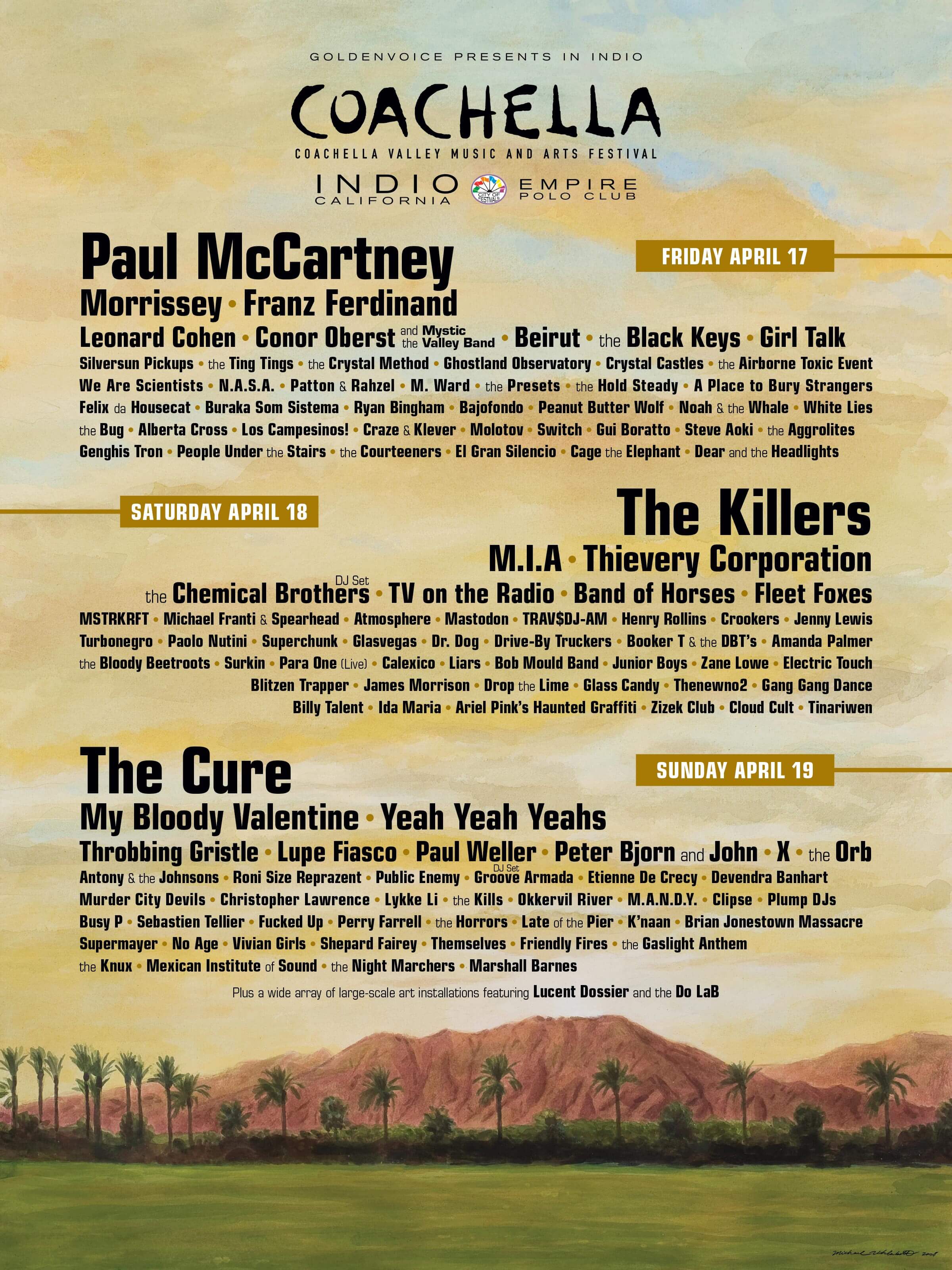 Coachella lineup poster