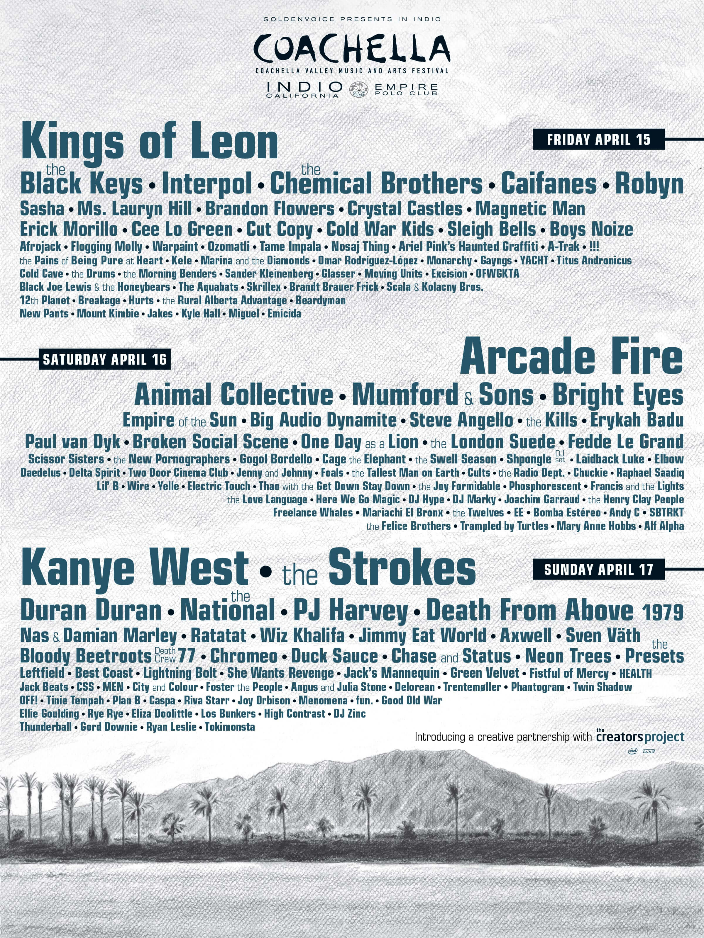 Coachella lineup poster
