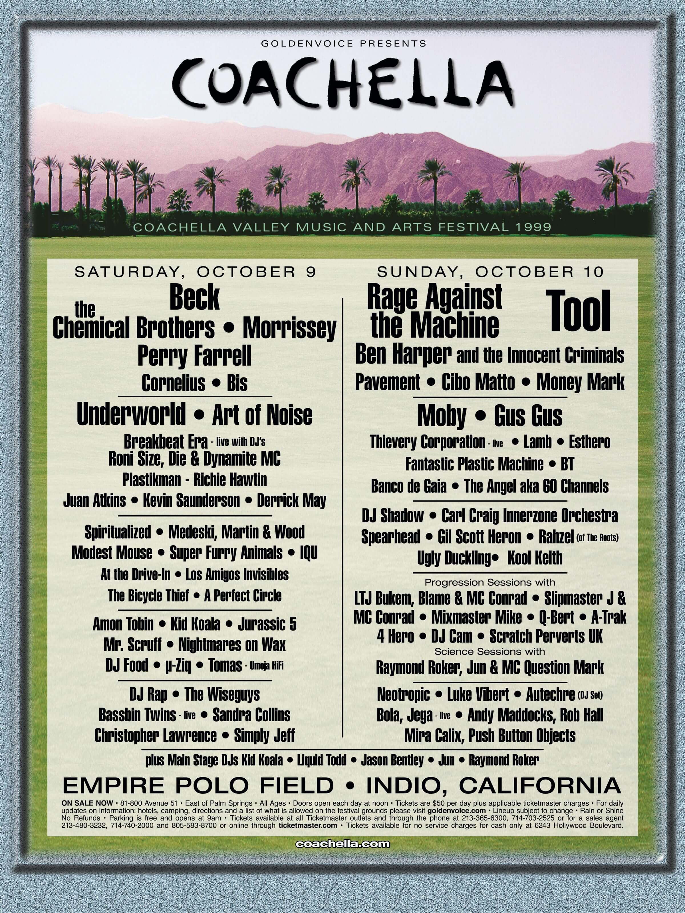 Coachella lineup poster