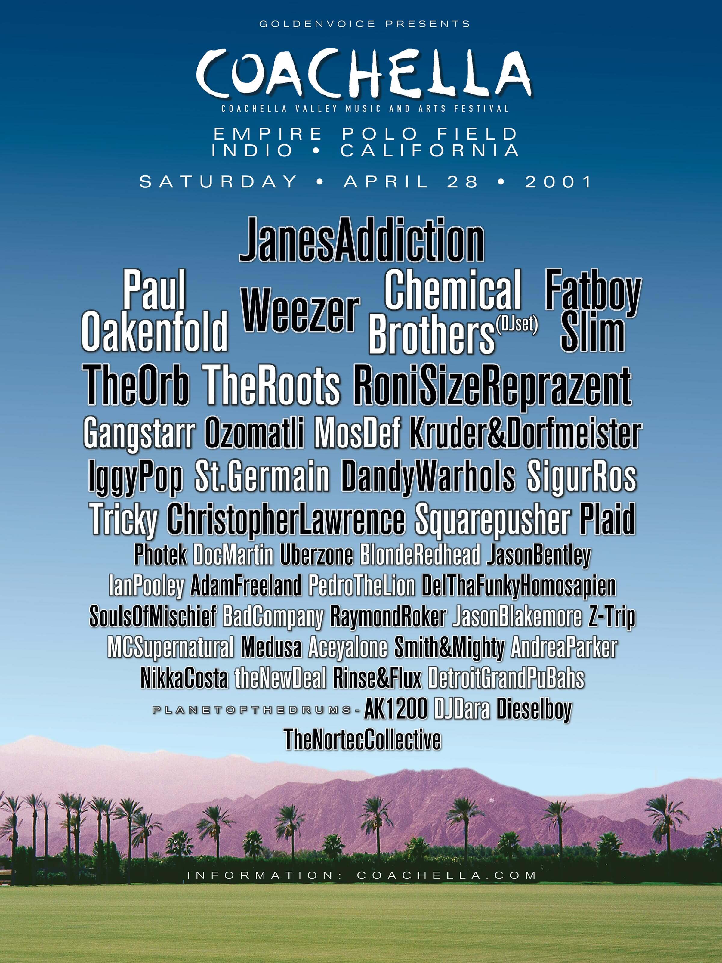 Coachella lineup poster