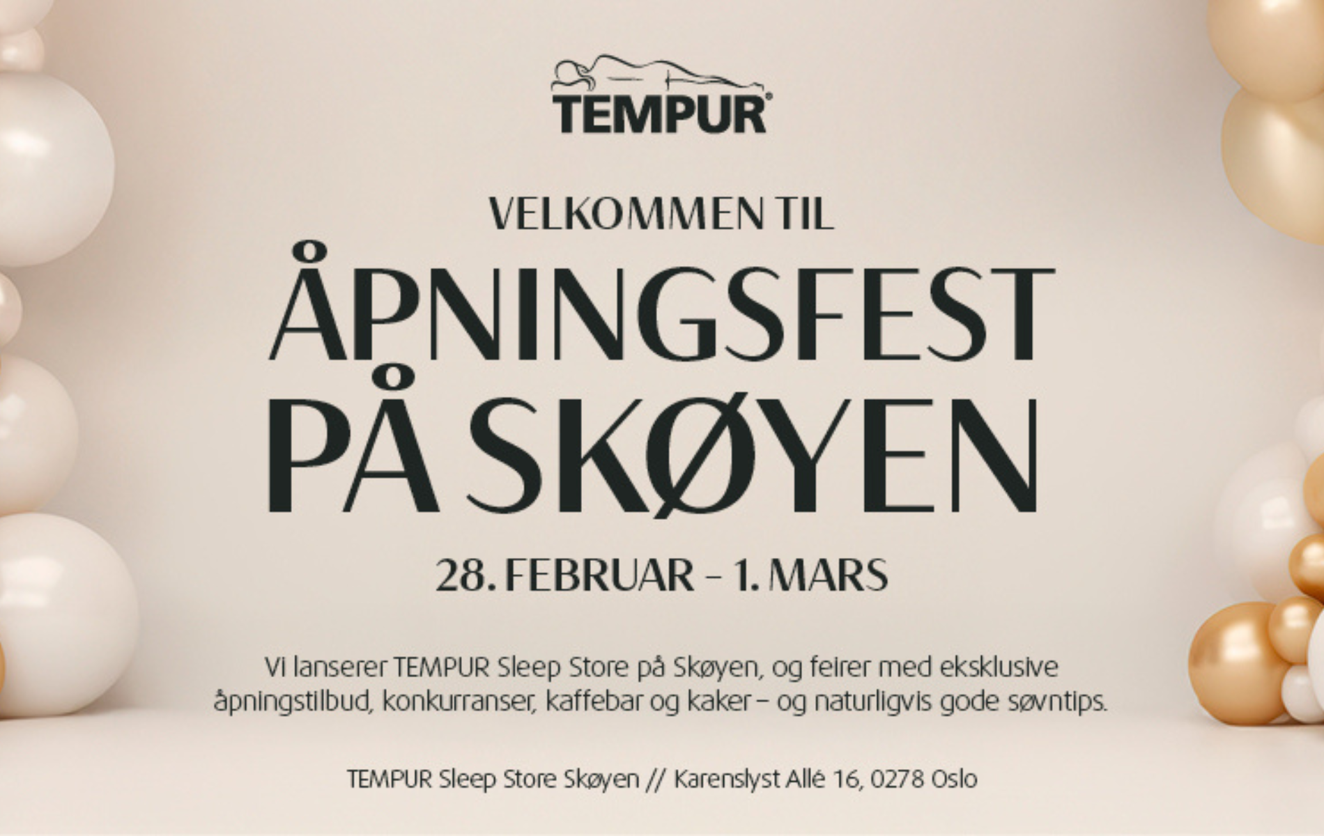 Bli med på åpningsfest hos Tempur!