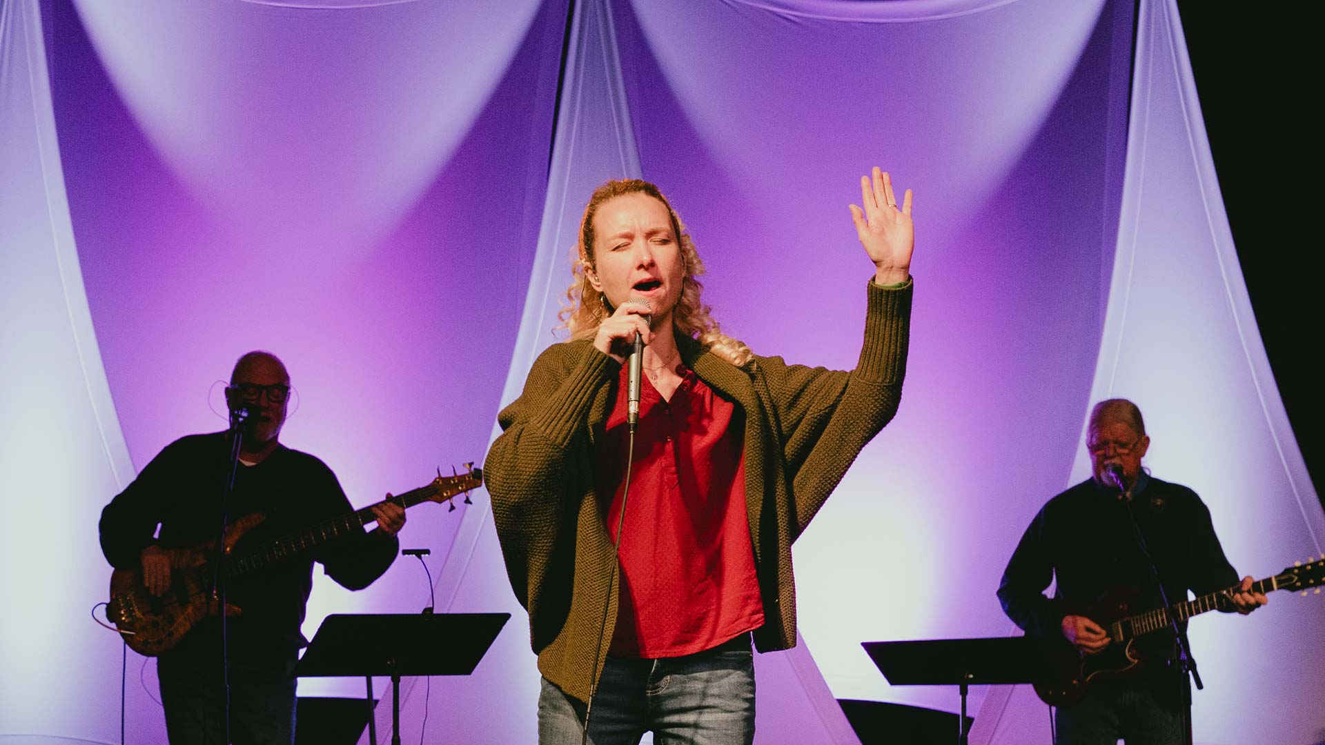 Married couple sitting in the mountains for ministry
