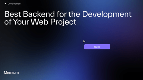 Best Backend for the Development of Your Web Project
