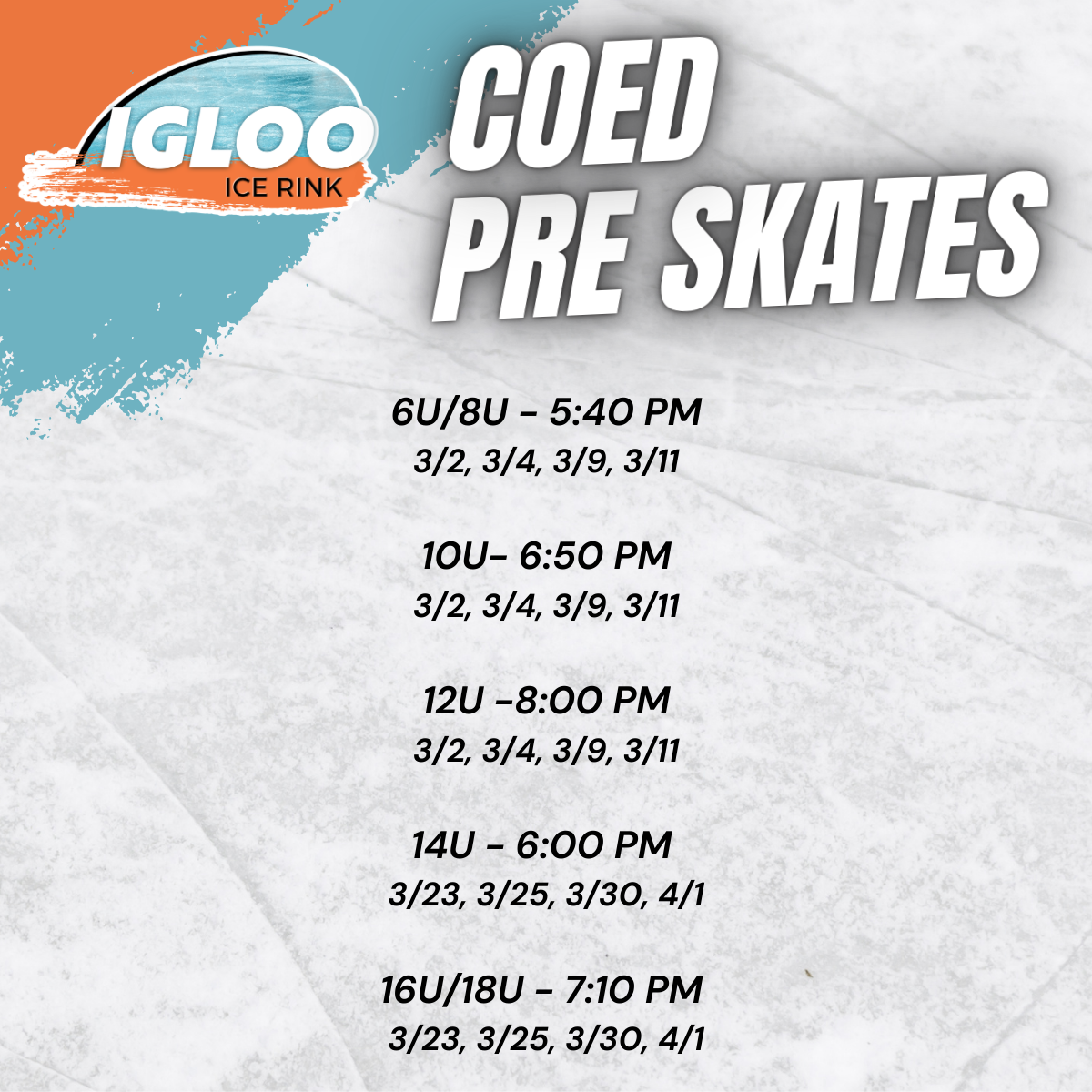 Coed Pre Skates