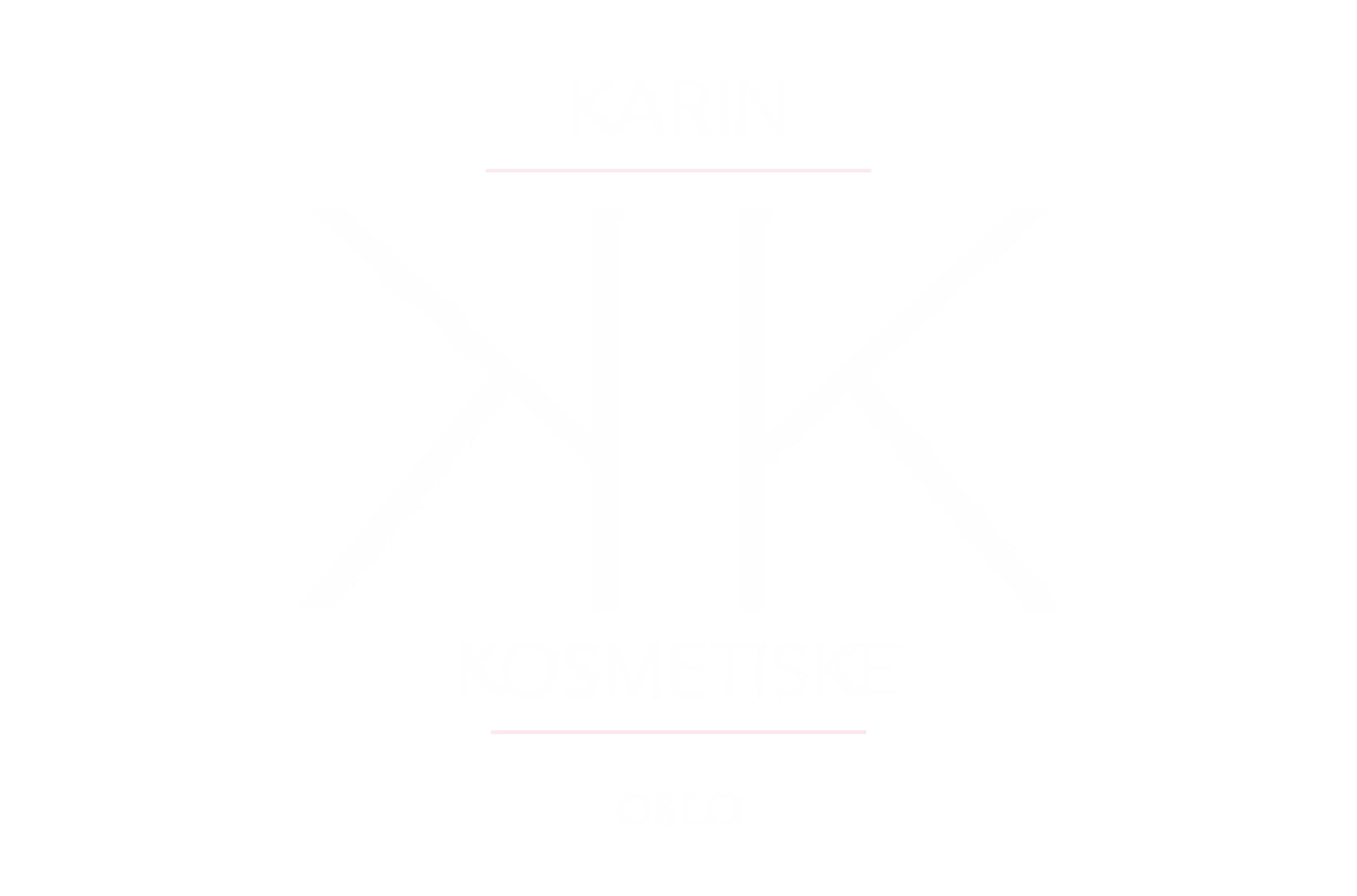 Logoen til Karin Kosmetiske, stående med hvit tekst.