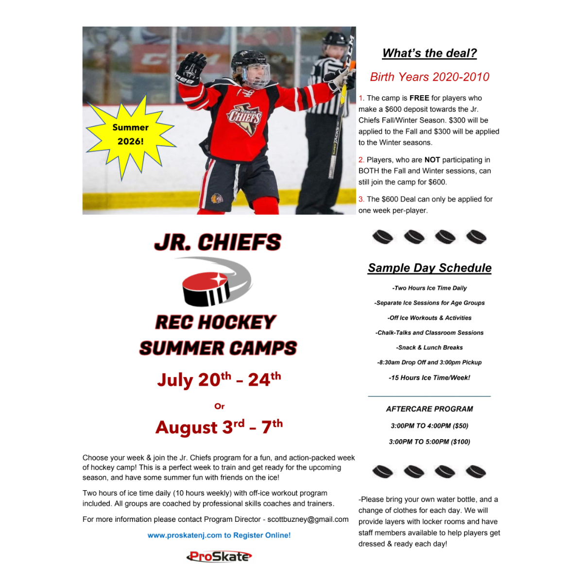 Jr Chiefs Summer Camps