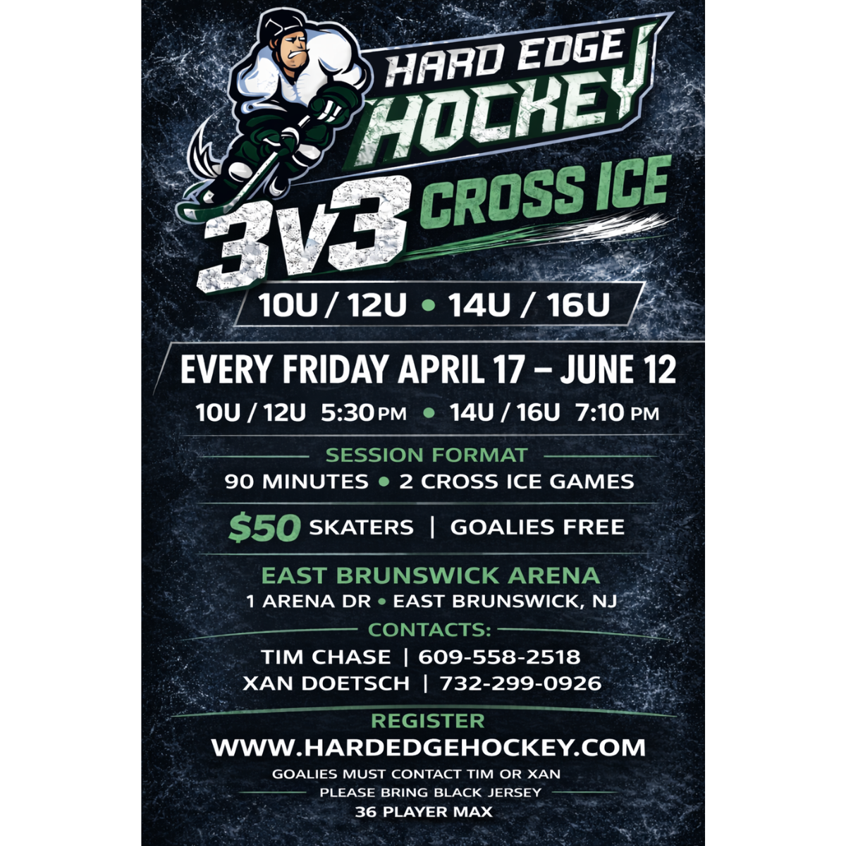 Hard Edge Hockey 3v3 Sessions
