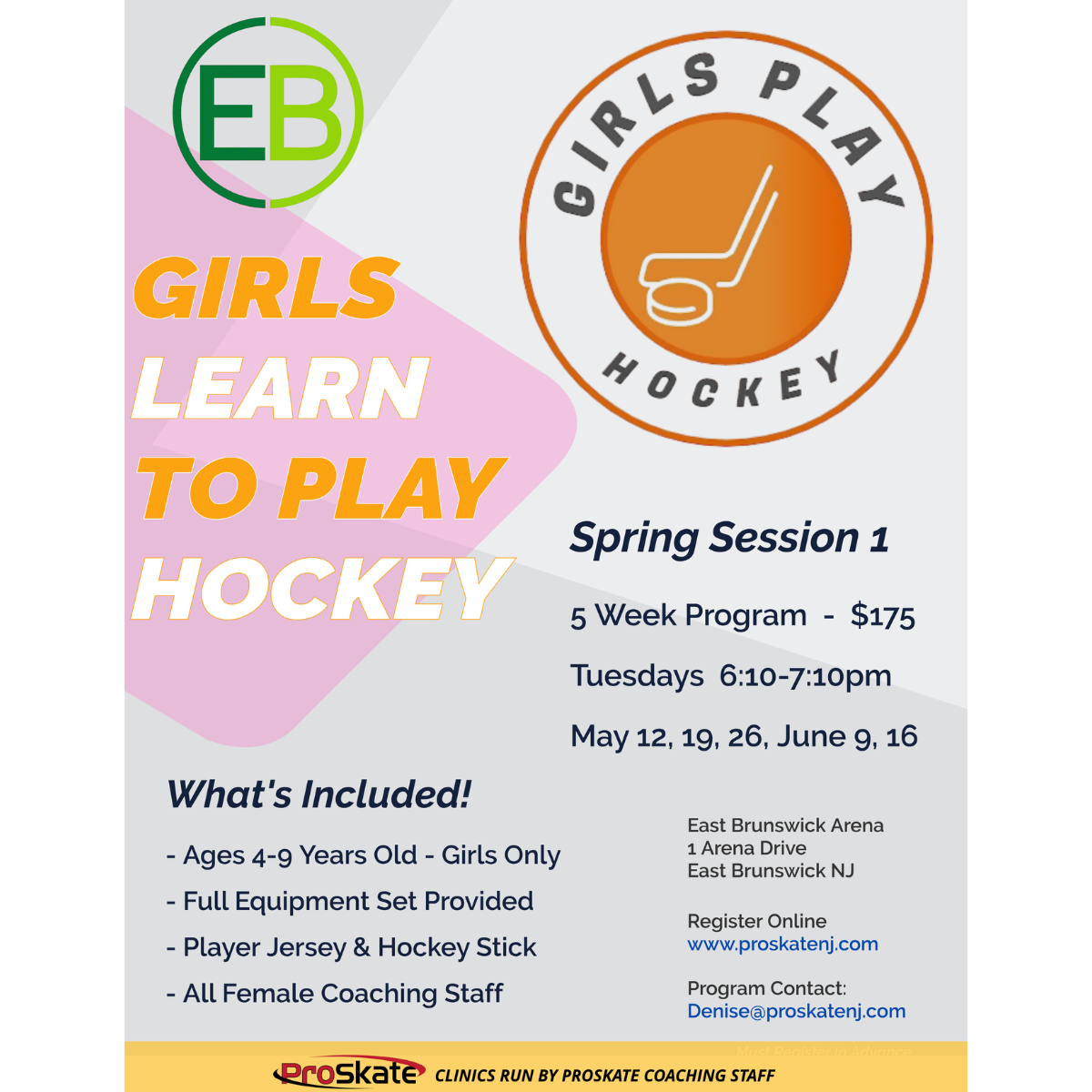East Brunswick Girls Learn to Play Hockey