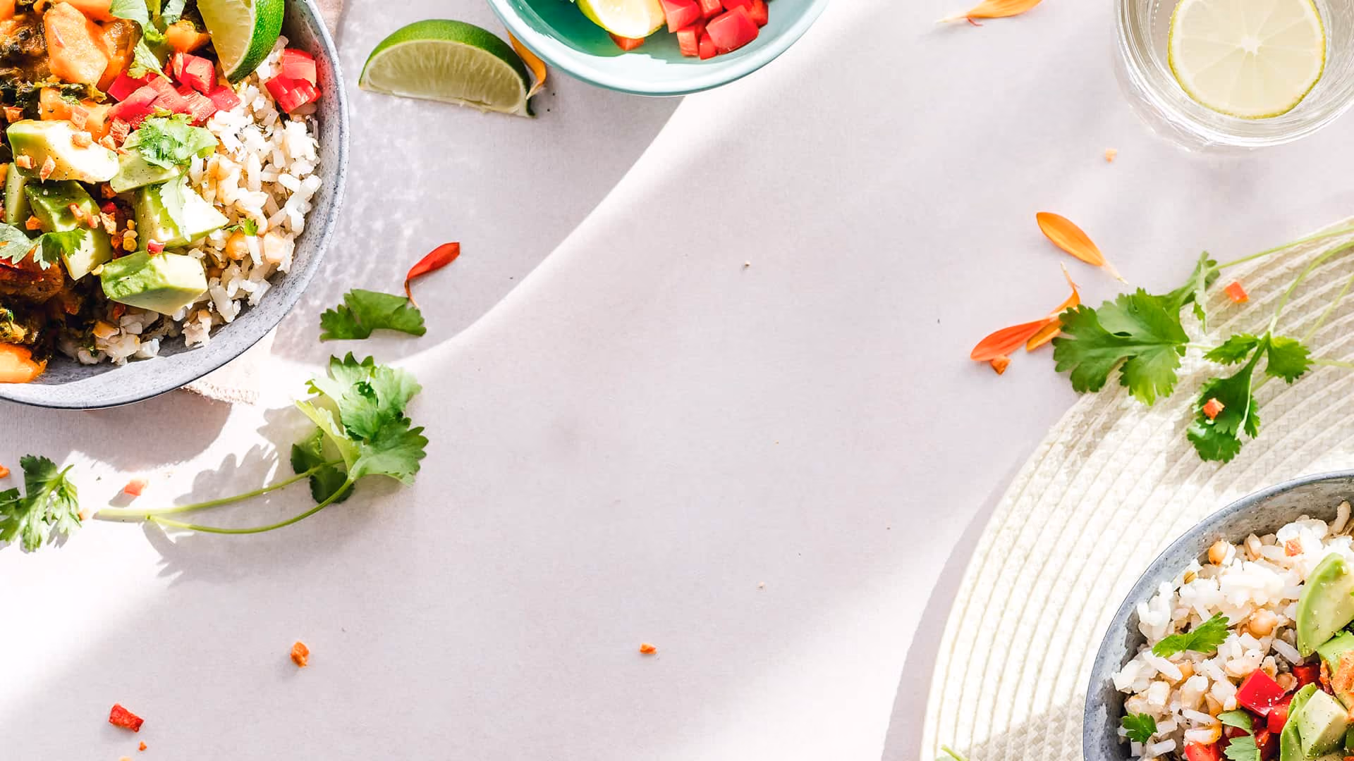future of protein production with plates with healthy food and protein